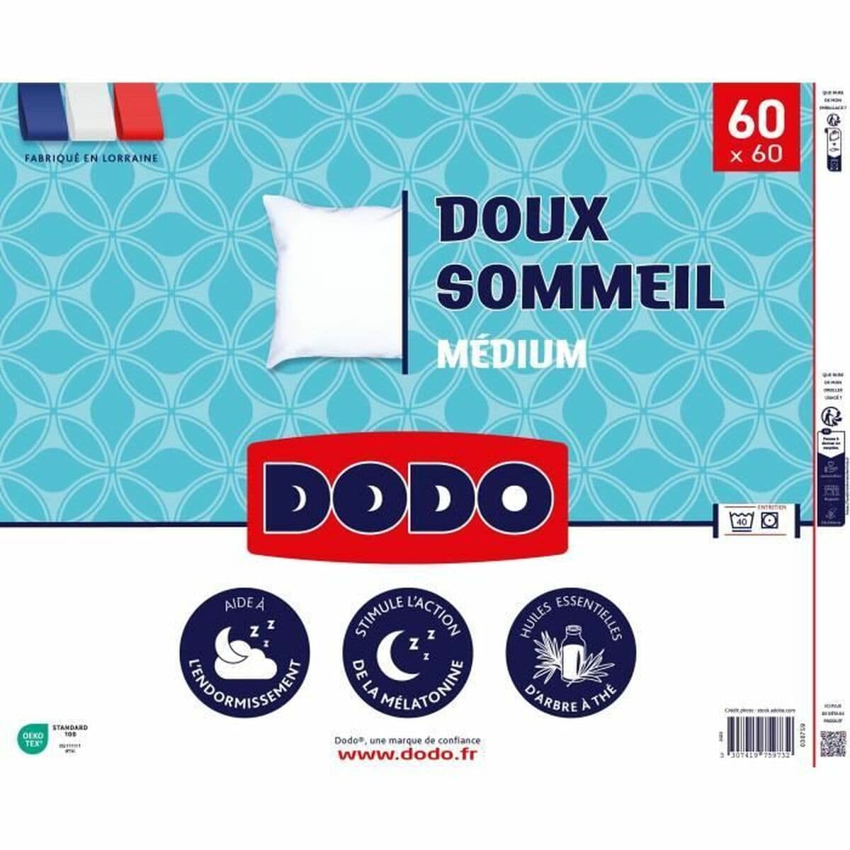 Pillow DODO DOUX SOMMEIL White 60 x 60 cm
