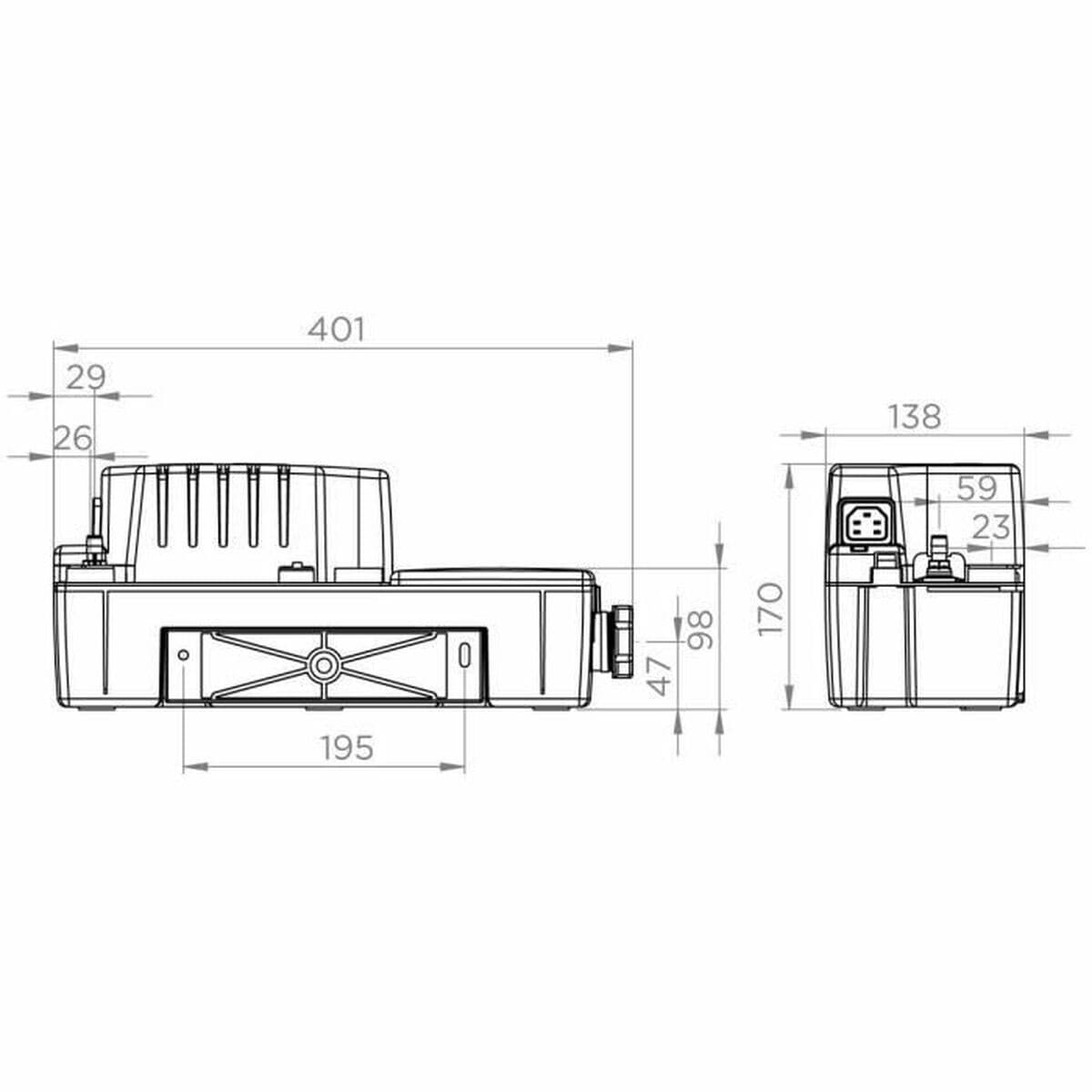 Condensate lift pump SFA Sanicondens Best Flat