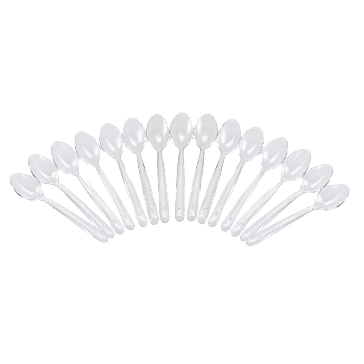 Reusable spoon set Algon Transparent 14 cm 15 Pieces (24 Units)