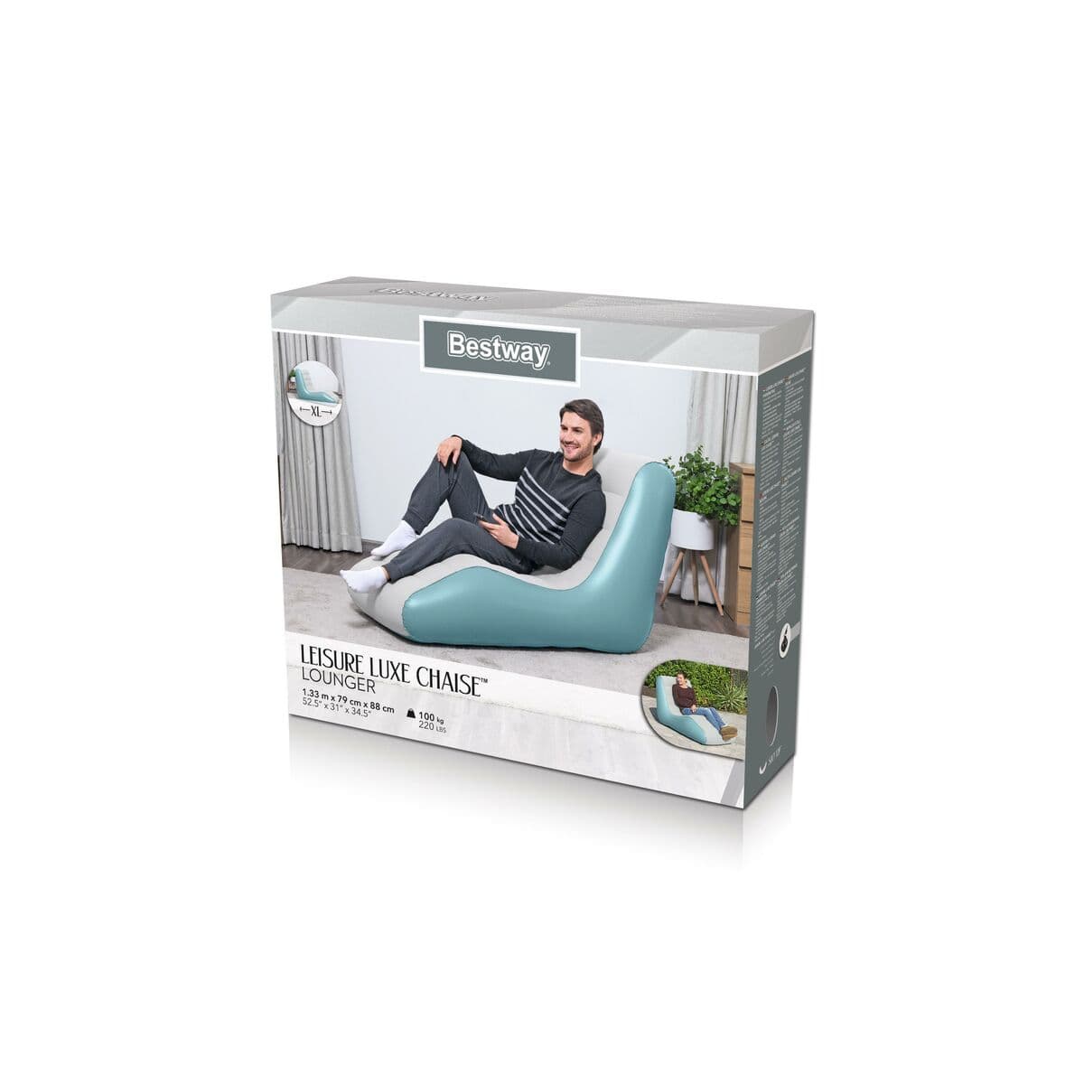 Bestway Inflatable Armchair Luxury 133x79x88 cm Indoor 75127