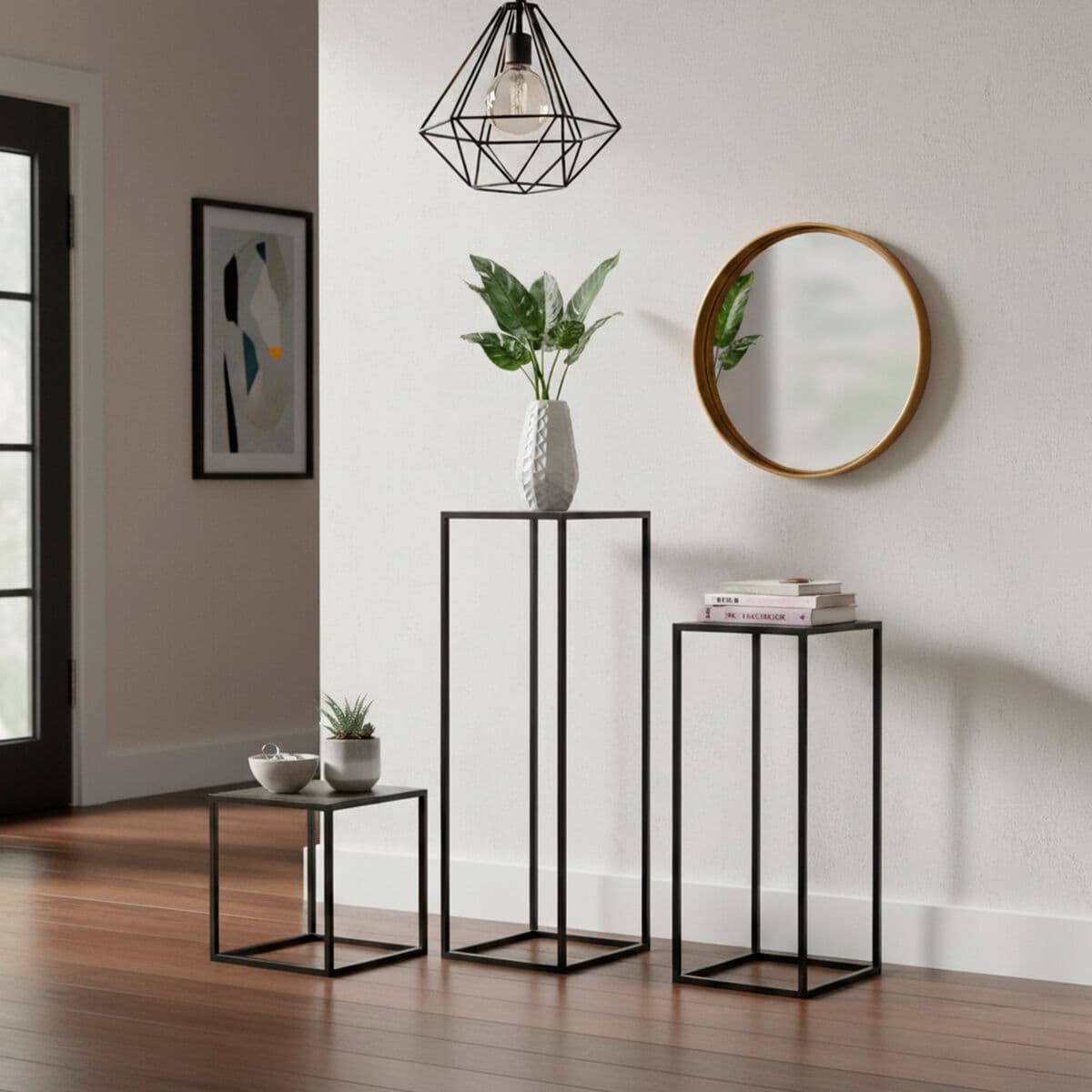 Set of 3 small tables Max Home 30 x 90 x 30 cm