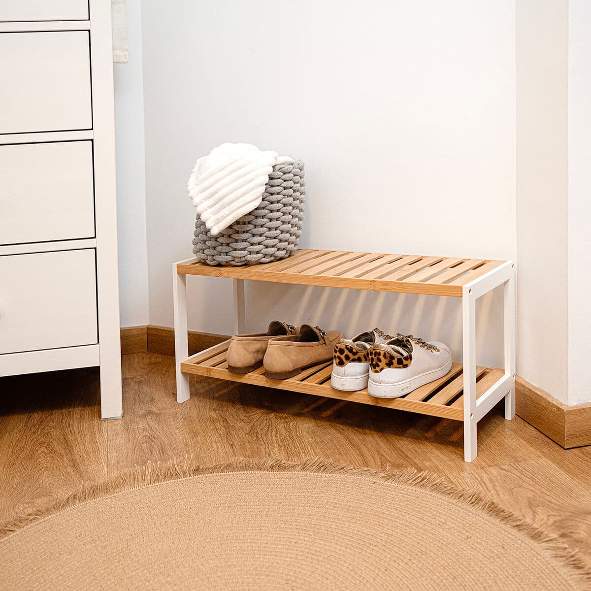 Shoe Rack Vinthera Moa Natural Bamboo 69 x 24,5 x 31 cm