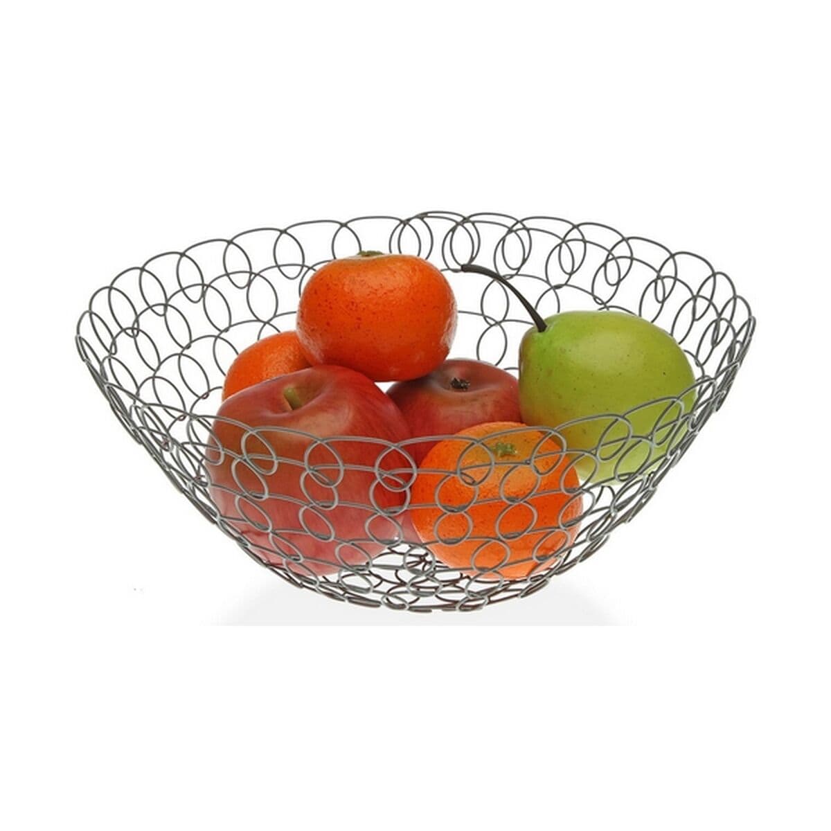 Fruit Bowl Versa Grey Metal Steel 28 x 12 x 28 cm 1 L