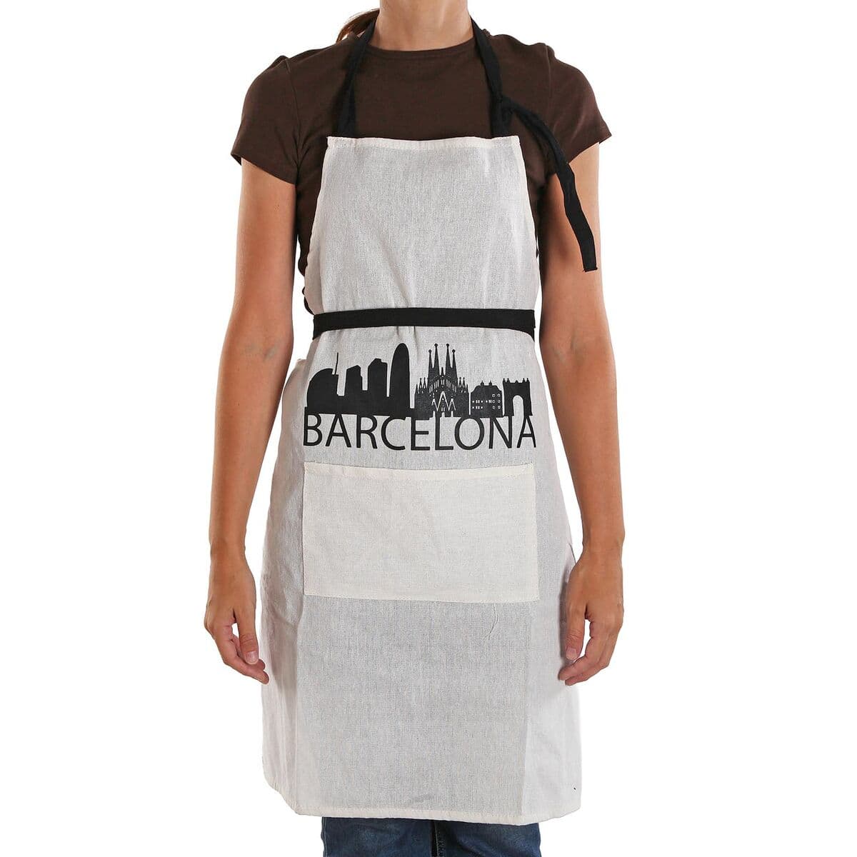 Apron Versa Barcelona Nylon Polyester Cotton 80 x 70 cm