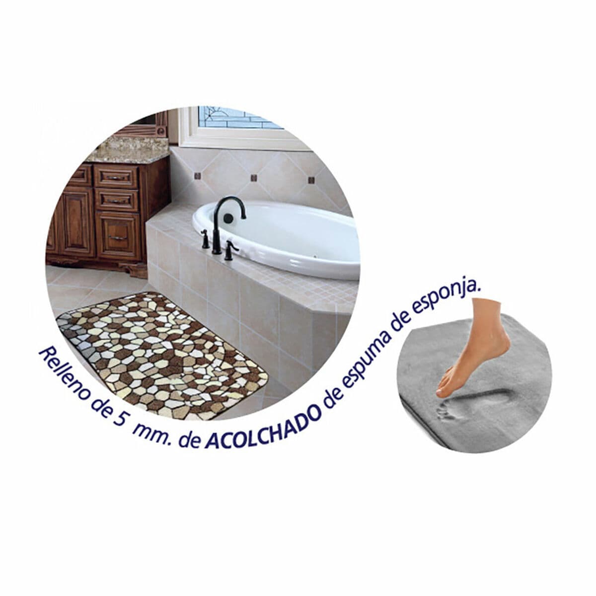 Bath rug Hidalgo Stone 40 x 60 cm