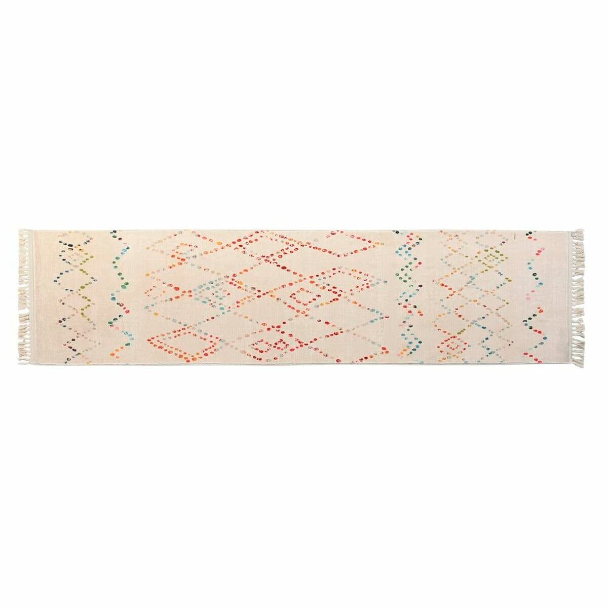 Carpet DKD Home Decor 60 x 240 x 0,7 cm Polyester Multicolour Rhombus