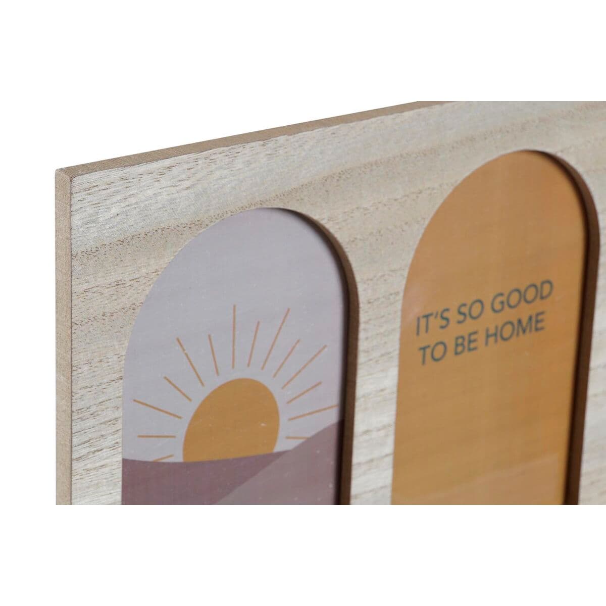 Coat rack DKD Home Decor 56 x 5 x 23,5 cm Natural Multicolour MDF Wood Boho
