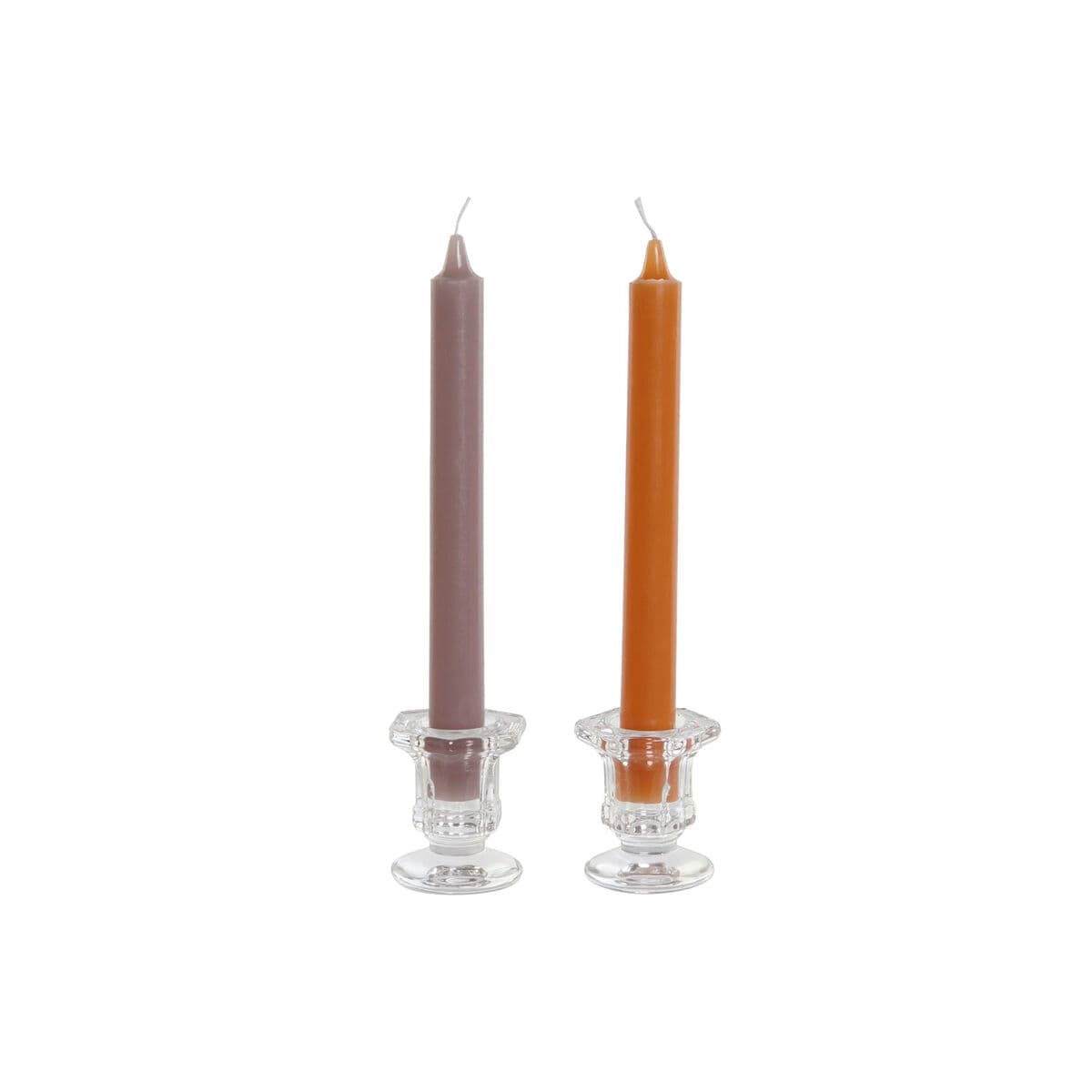 Candle Set DKD Home Decor Grey Orange 2 x 2 x 20 cm 4 Pieces (2 Units)