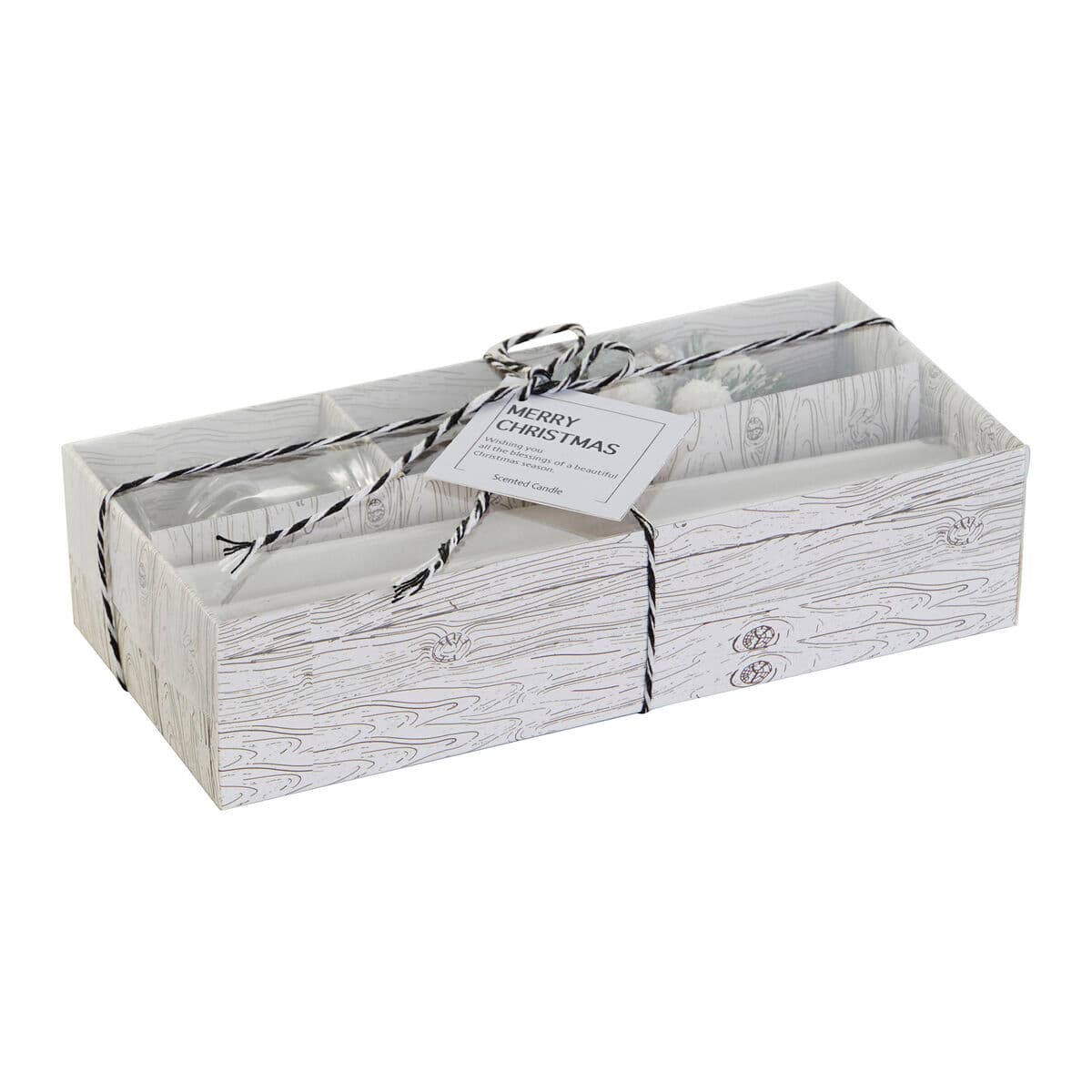 Candle Set DKD Home Decor White Christmas 21 x 10 x 5 cm 2 x 2 x 20 cm (4 Pieces)