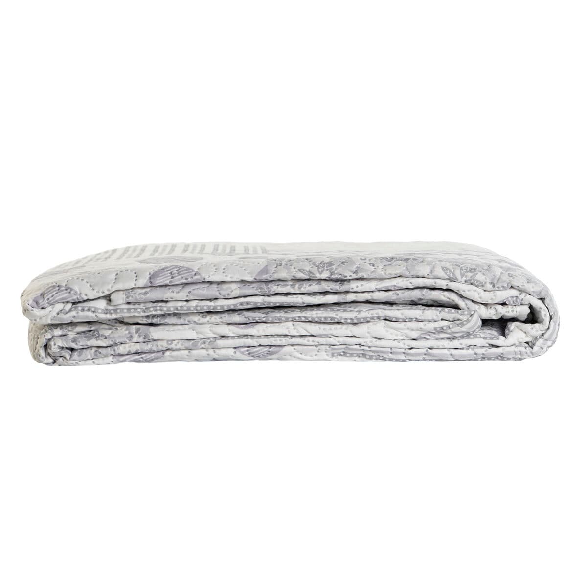 Bedspread (quilt) DKD Home Decor Beige Grey Single King size 180 x 260 x 1 cm