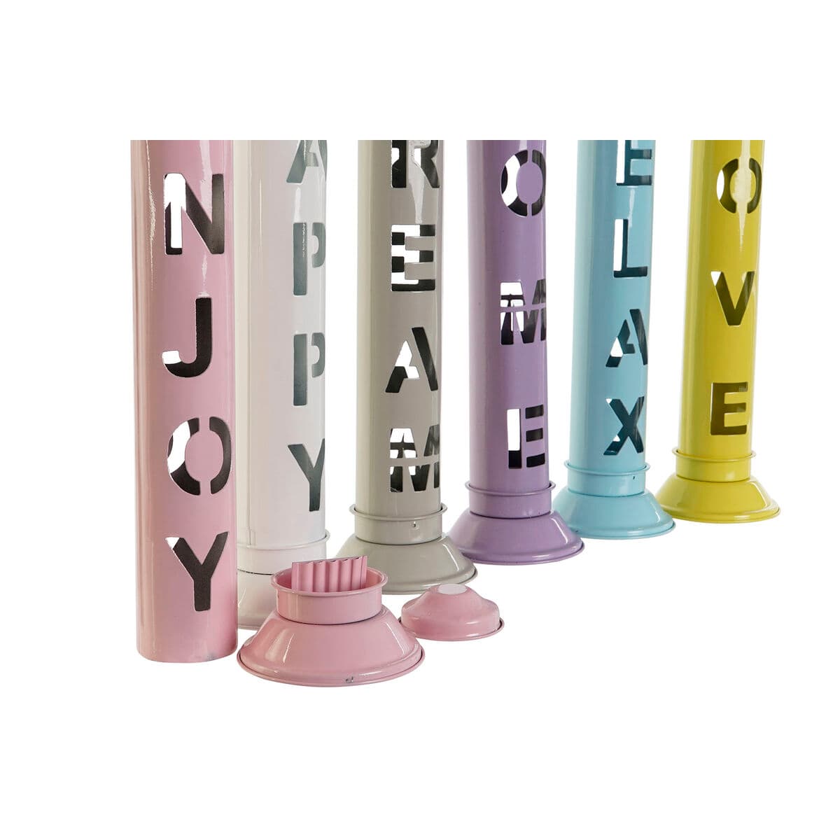 Essential oil burner DKD Home Decor Relax Metal Urban 8 x 8 x 32 cm Incense (6 Units)