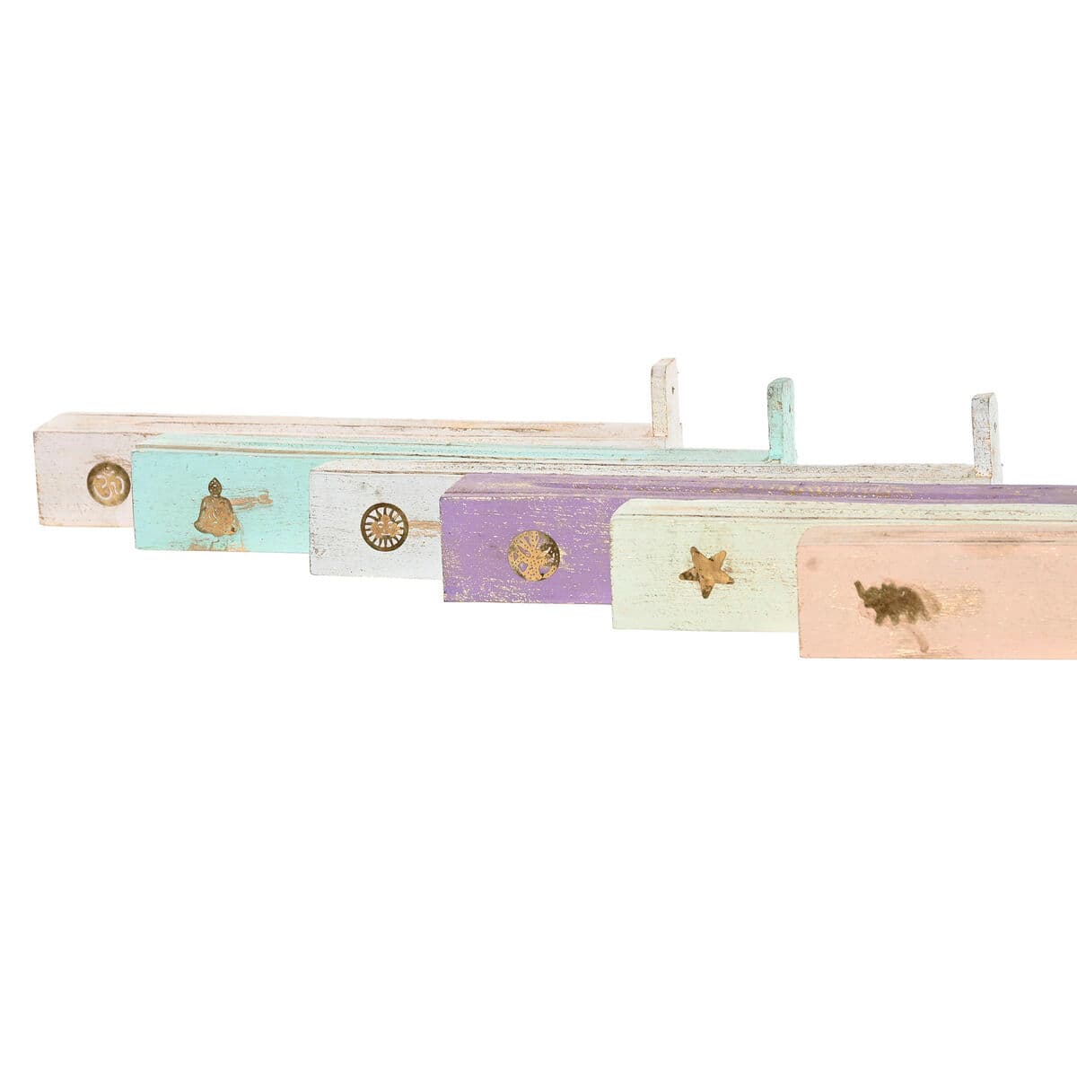 Essential oil burner Home ESPRIT Wood 24 x 4 x 6 cm (12 Pieces) (6 Units)
