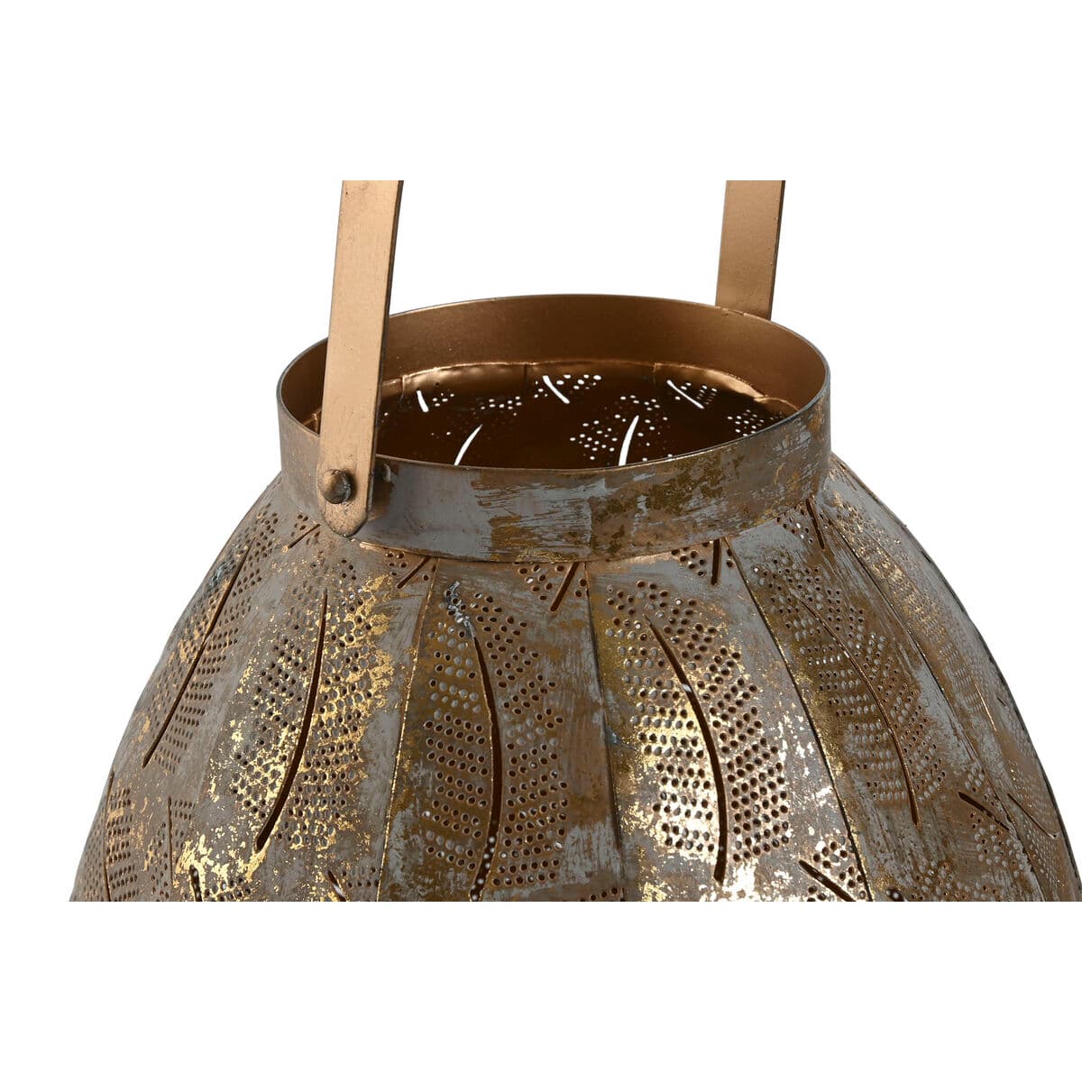 Table Mat Set Home ESPRIT Golden Metal 25 x 25 x 28 cm (3 Units)