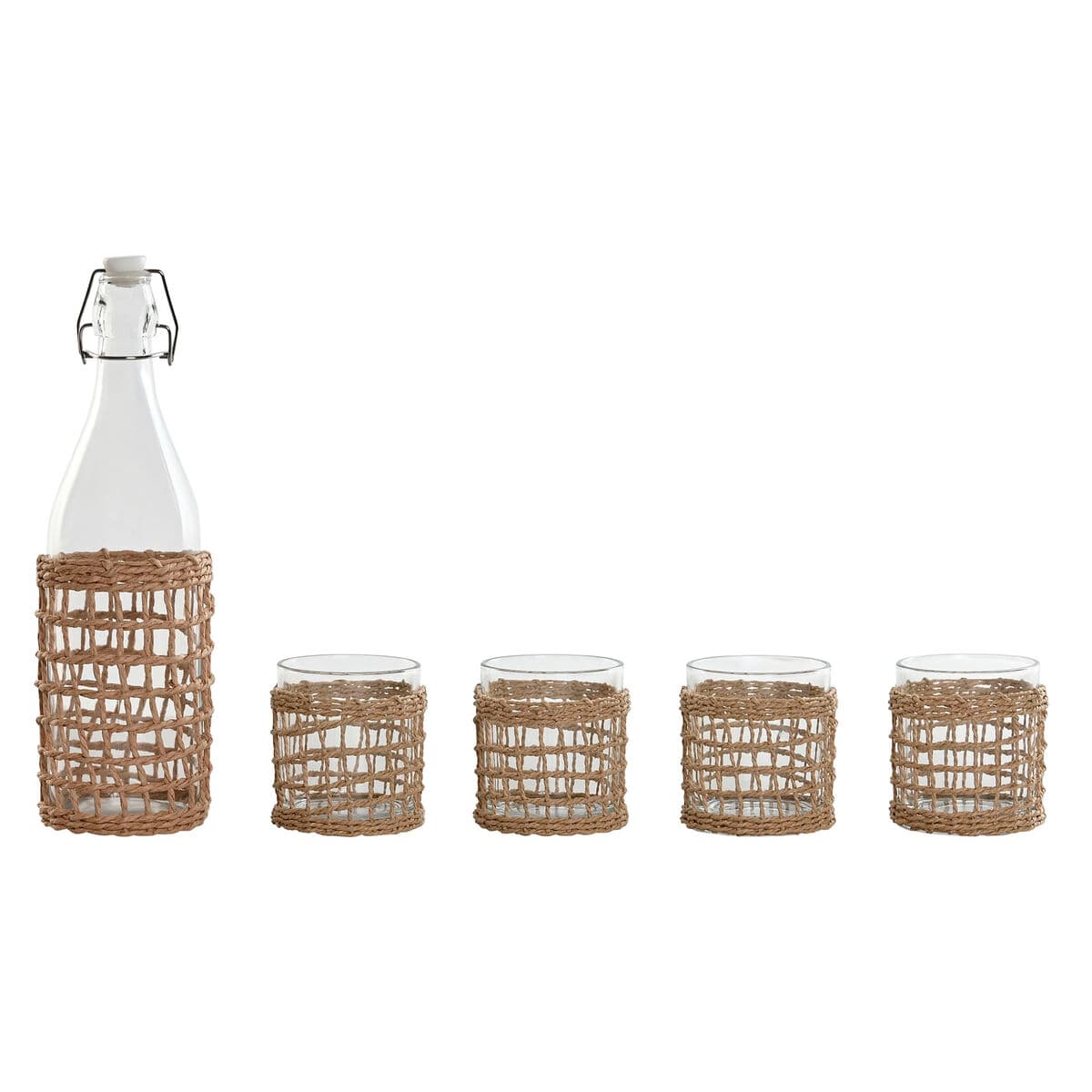 Set of glasses with bottle Home ESPRIT 240 ml 1 L (4 Pieces)