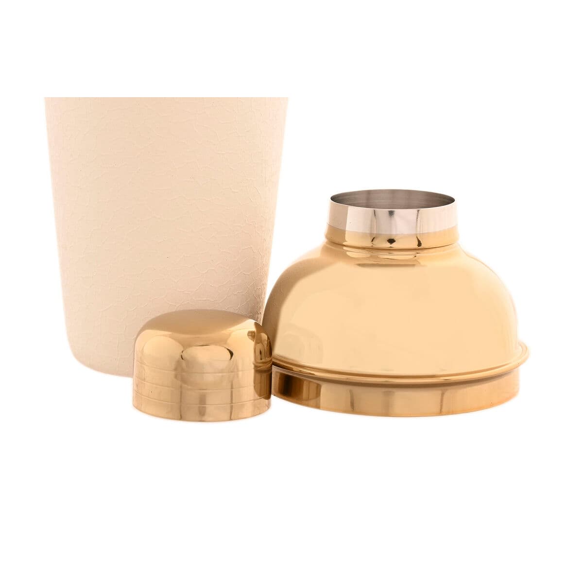 Cocktail Maker Home ESPRIT White Golden Stainless steel Aluminium 9,5 x 9,5 x 22 cm
