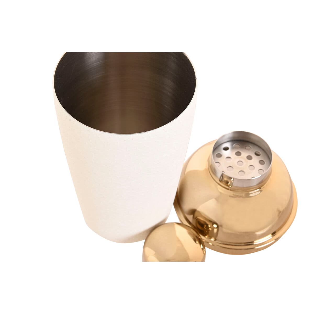Cocktail Maker Home ESPRIT White Golden Stainless steel Aluminium 9,5 x 9,5 x 22 cm