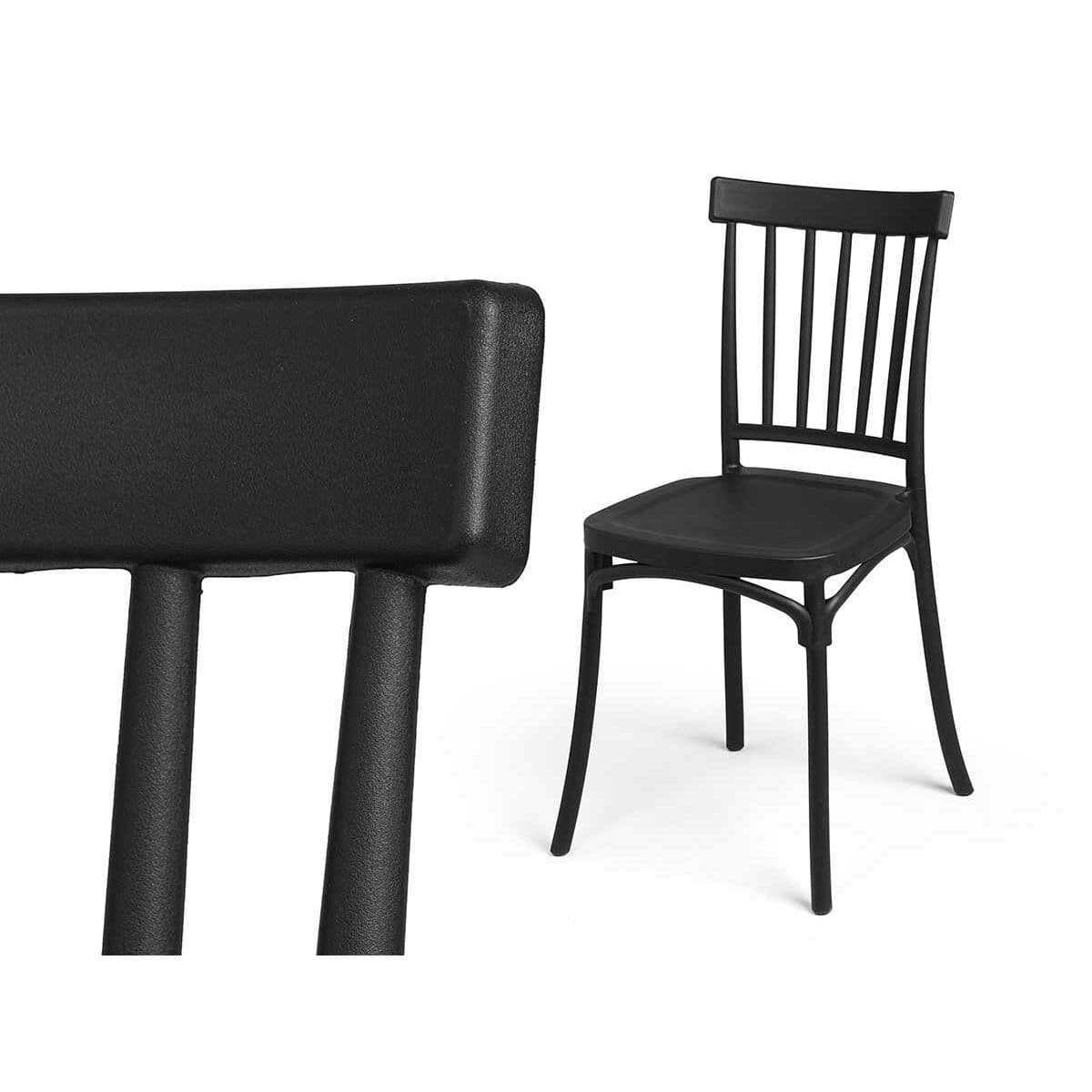 Chair Gift Decor Black polypropylene 42 x 81,5 x 45 cm Bars