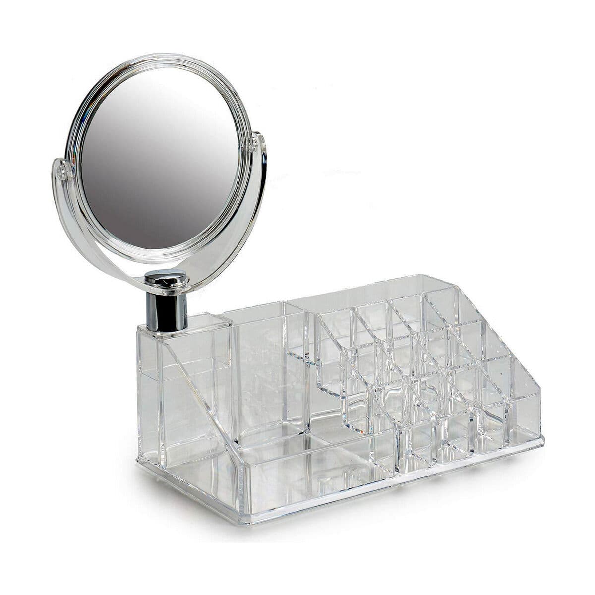 Make-up organizer Berilo Transparent Glass 22,3 x 8 x 12,8 cm 22,5 x 8 x 12,5 cm