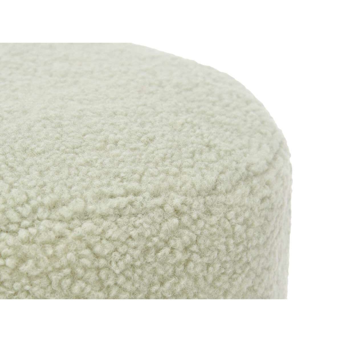 Pouffe Gift Decor Green Cloth MDF Wood
