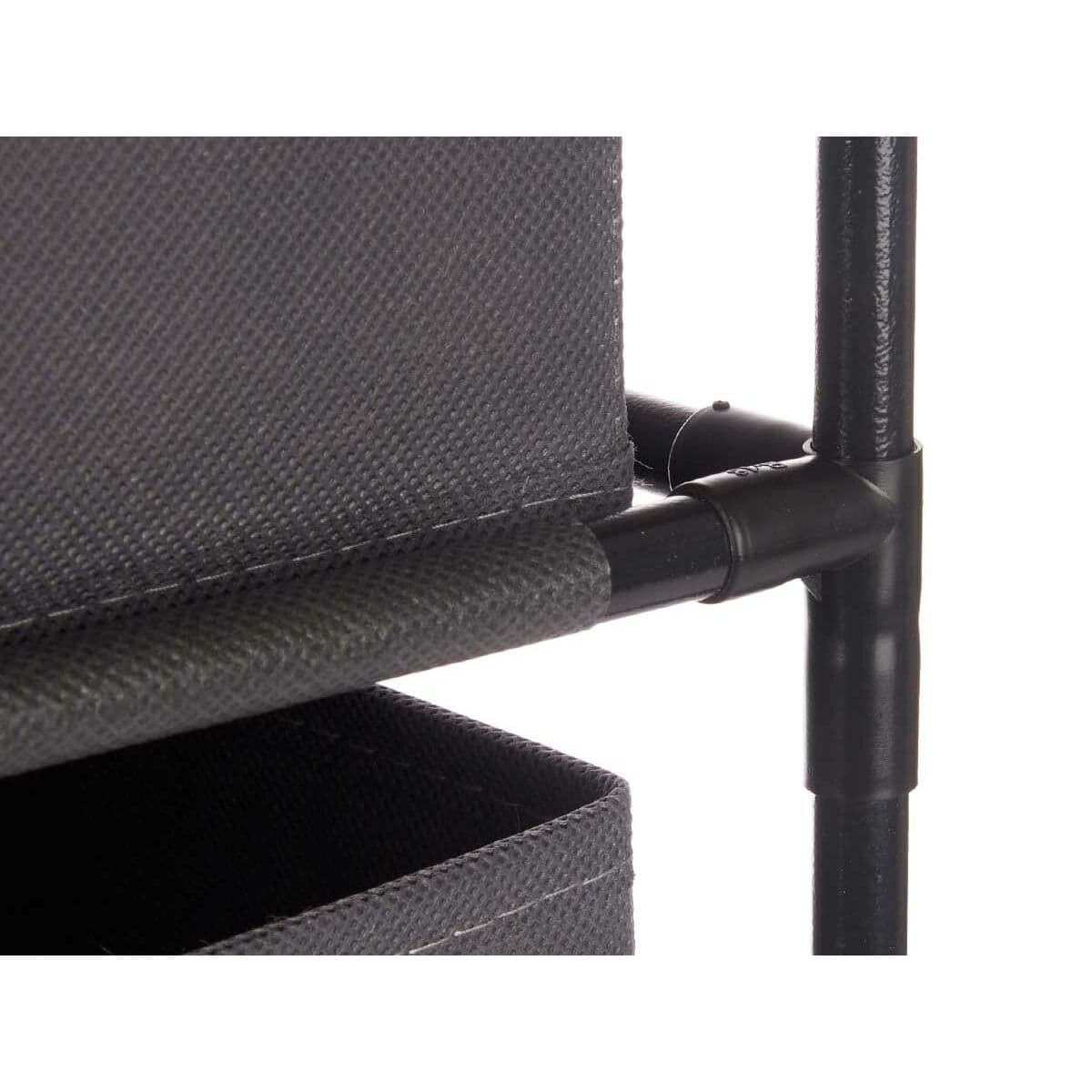 Shelves Kipit Black Grey Cloth polypropylene Iron Plastic 35 x 35 x 102 cm