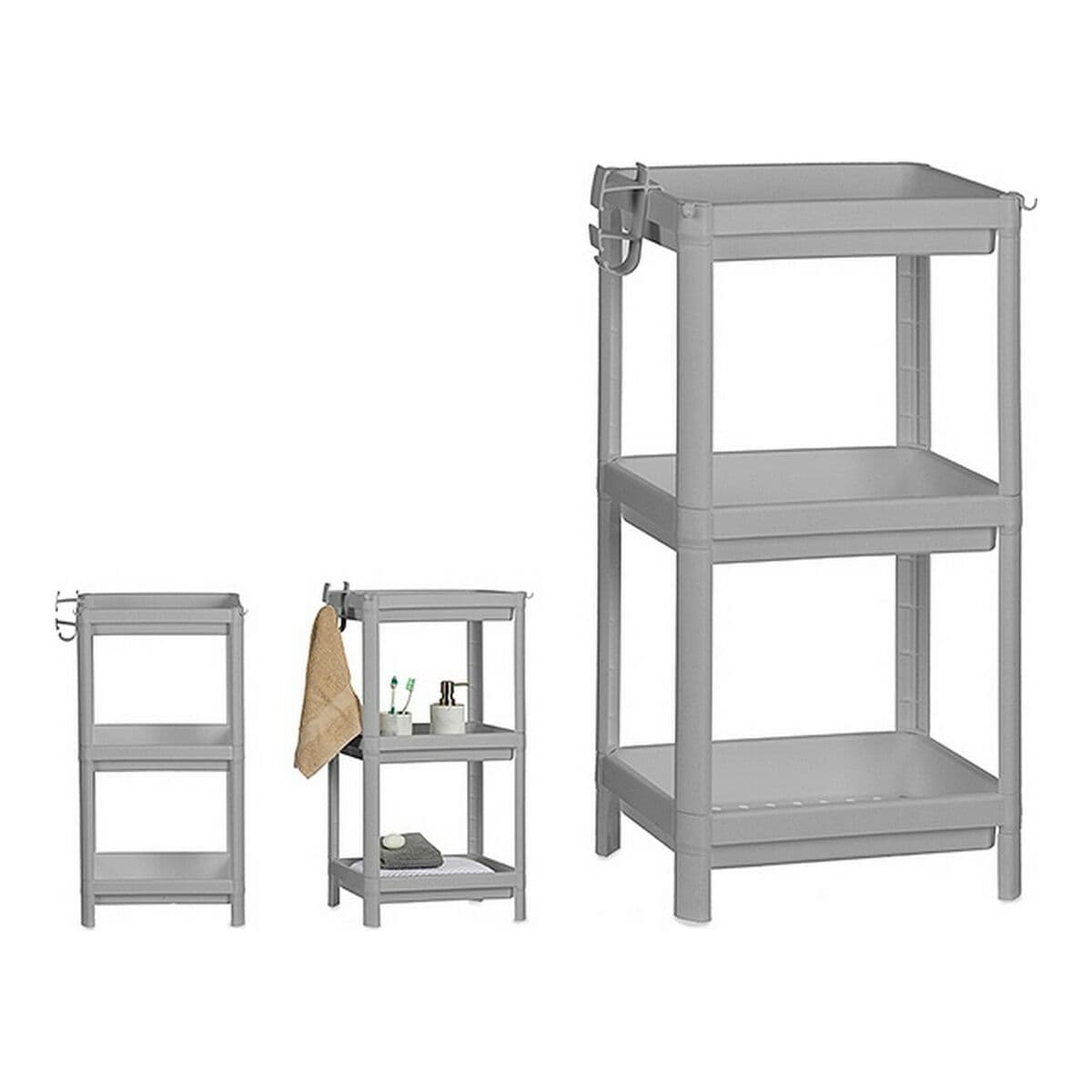 Bathroom Shelves Berilo Grey 35,5 x 70,5 x 23 cm 23 x 70,5 x 35,5 cm