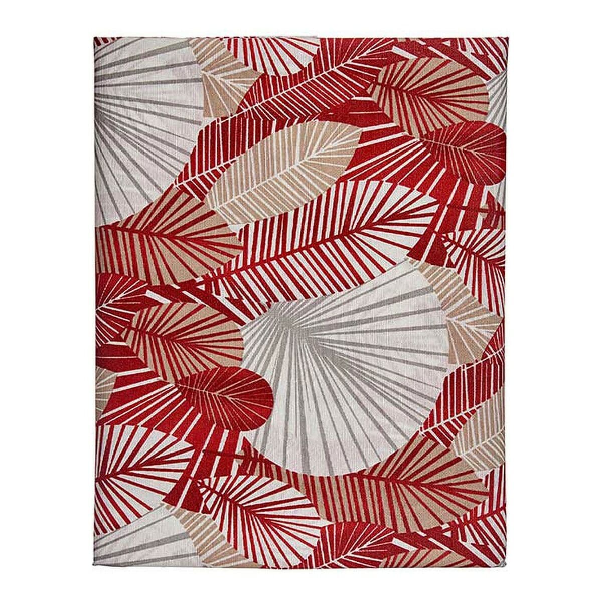 Tablecloth Kinvara Beige Maroon Thin canvas