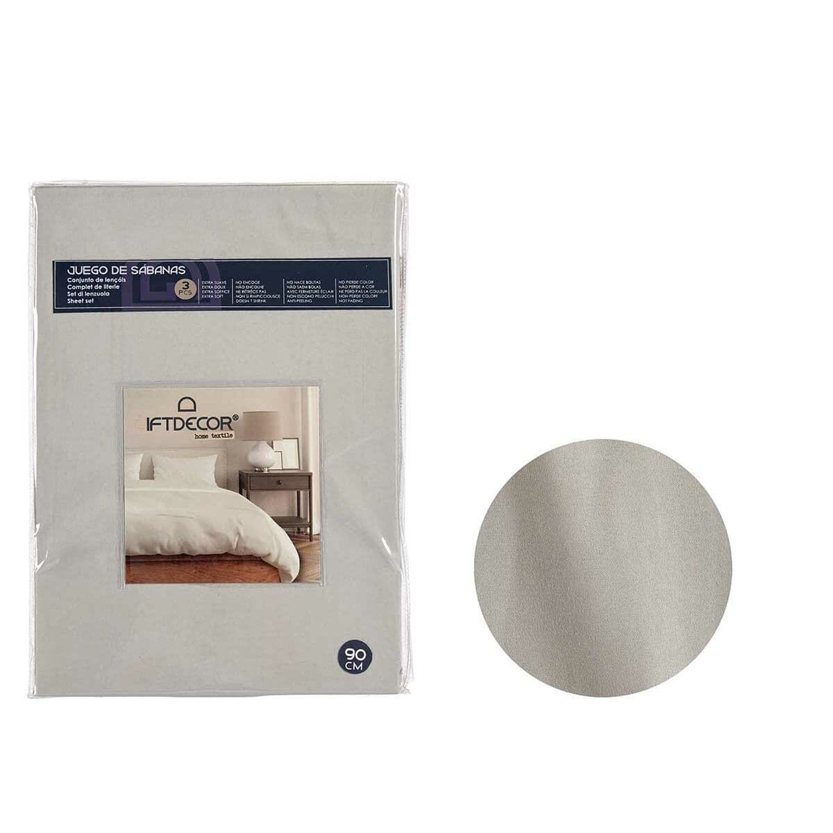 Bedding set Gift Decor Grey Single 3 Pieces