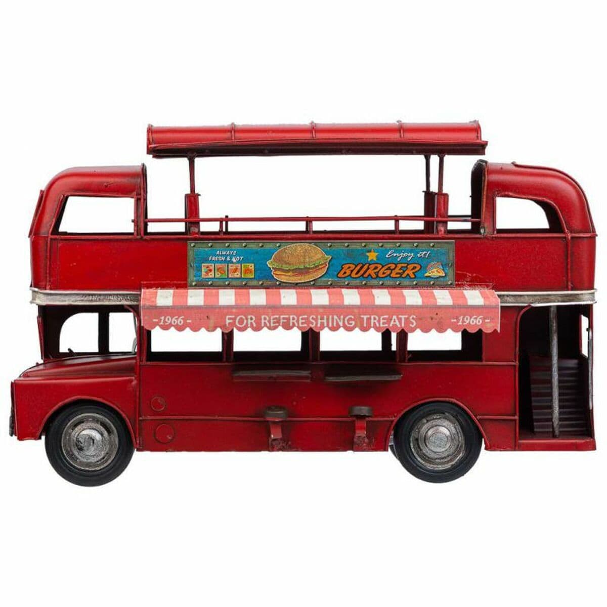 Collectable Figures Alexandra House Living Red Iron ABS Bus 14 x 18 x 28 cm