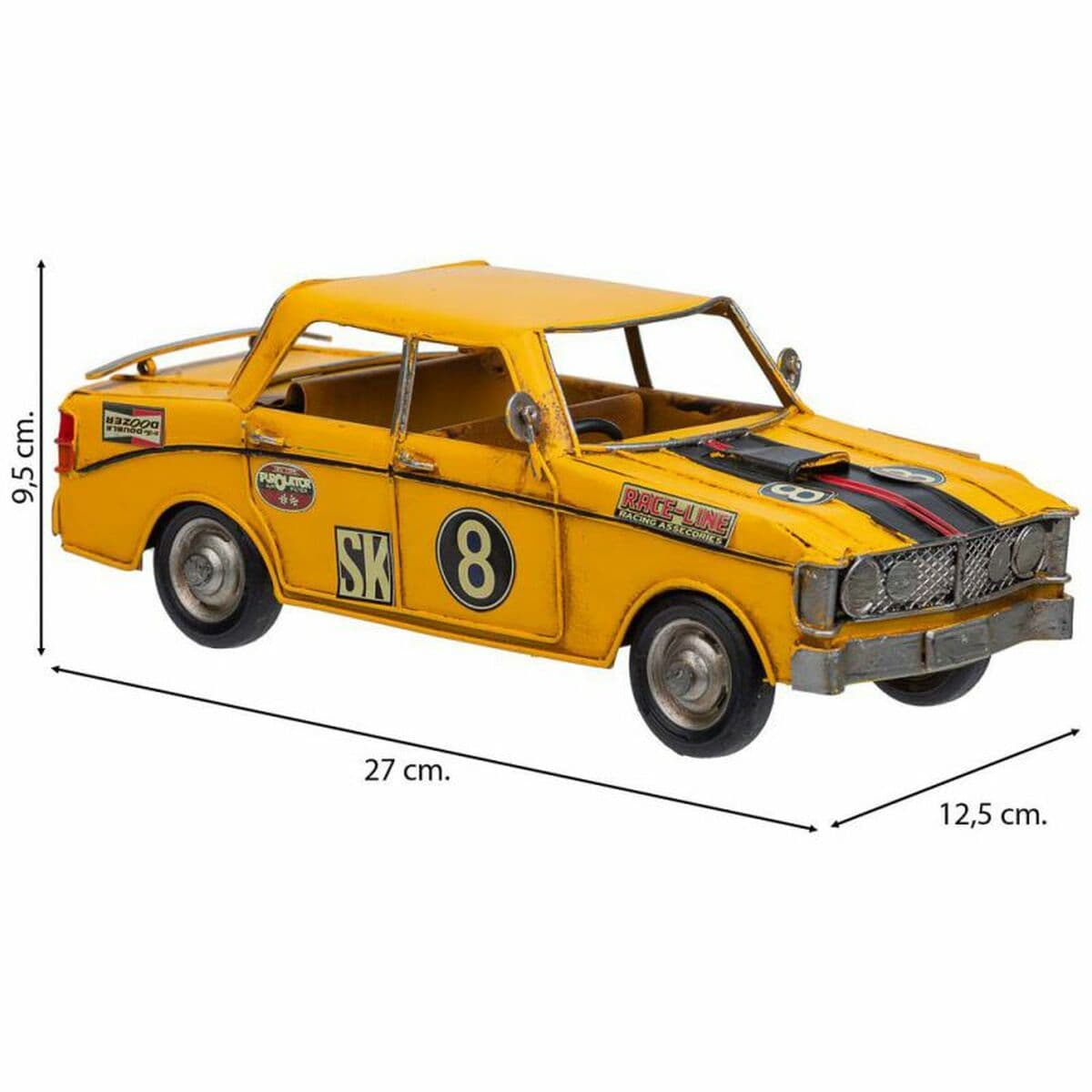 Collectable Figures Alexandra House Living Yellow Iron ABS Car 12 x 9 x 27 cm