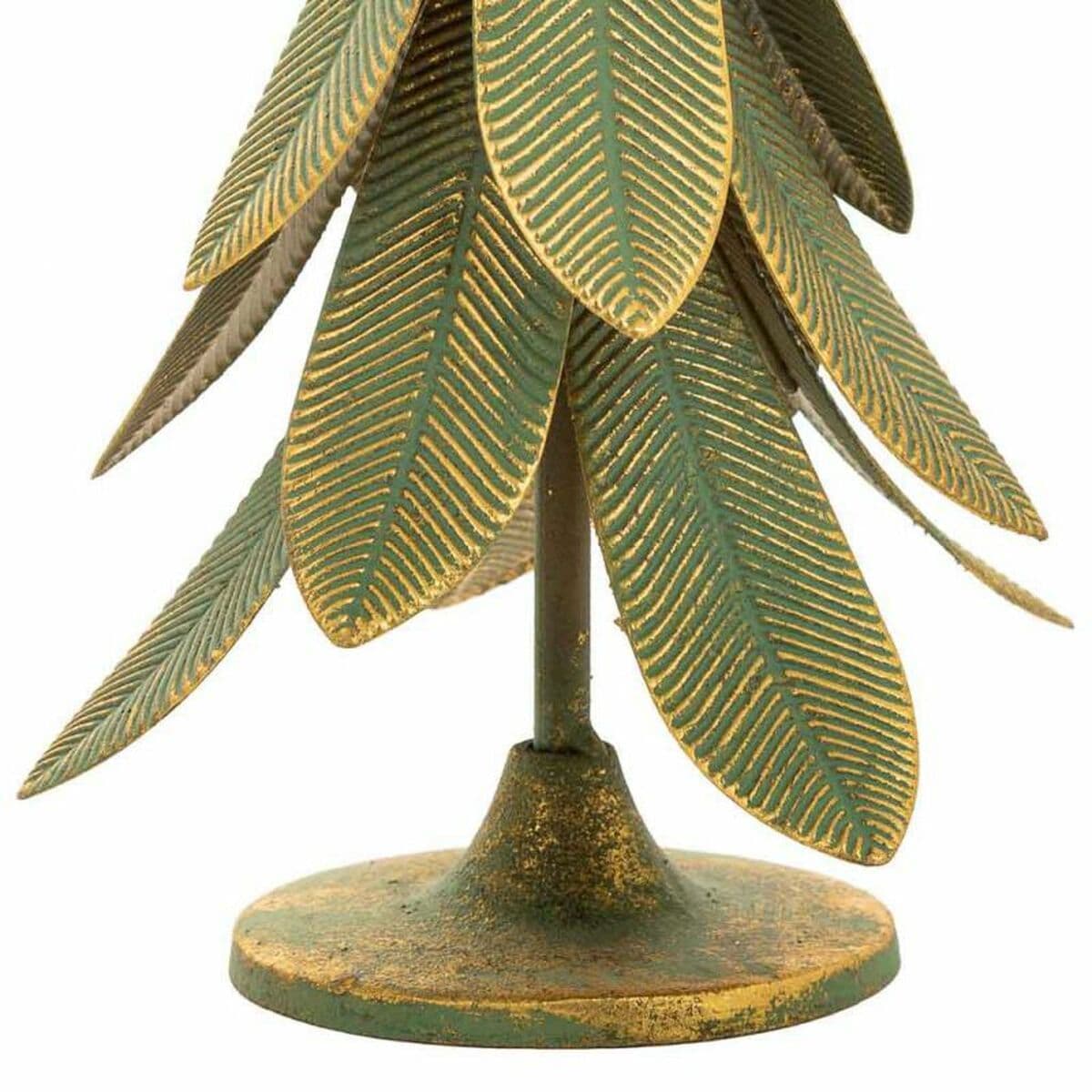 Candlestick Alexandra House Living Golden Iron 21 x 31 x 21 cm Feathers