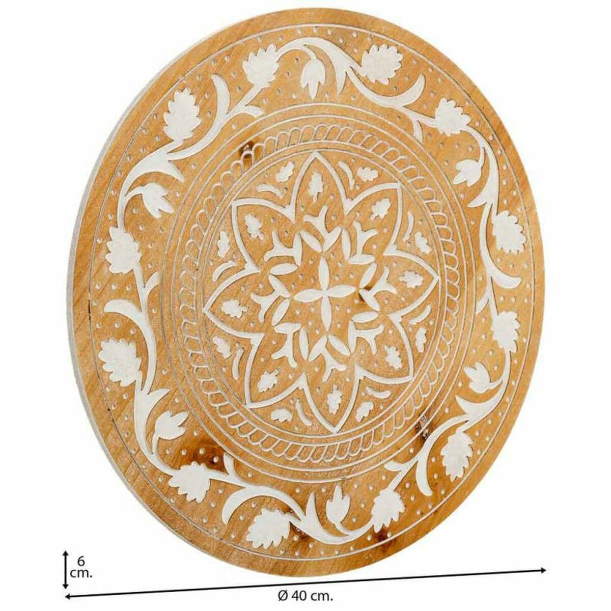 Wall Decoration Alexandra House Living Brown Fir wood MDF Wood 40 x 40 cm