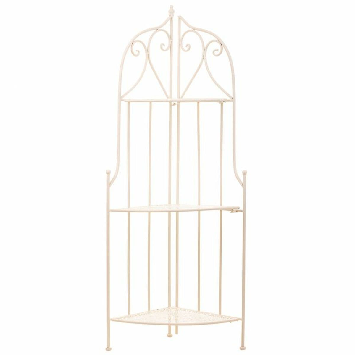 Corner Shelves Alexandra House Living White Metal Iron Ironwork 30 x 38 x 30 cm