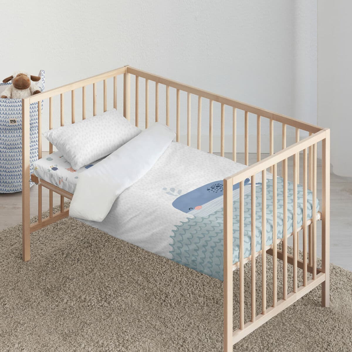 Nordic cover Kids&Cotton Malu Big Blue 115 x 145 cm