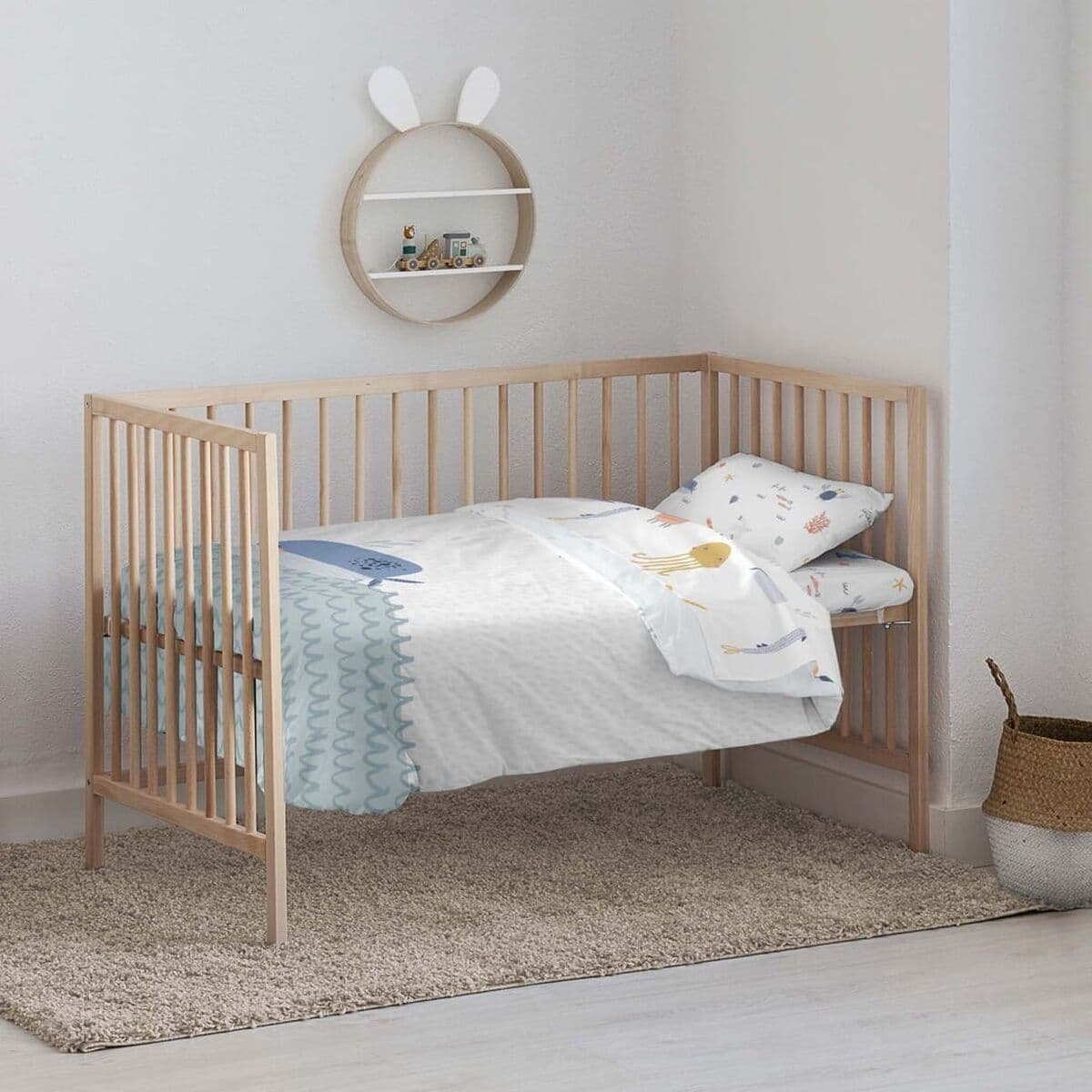 Nordic cover Kids&Cotton Malu Big Blue 115 x 145 cm