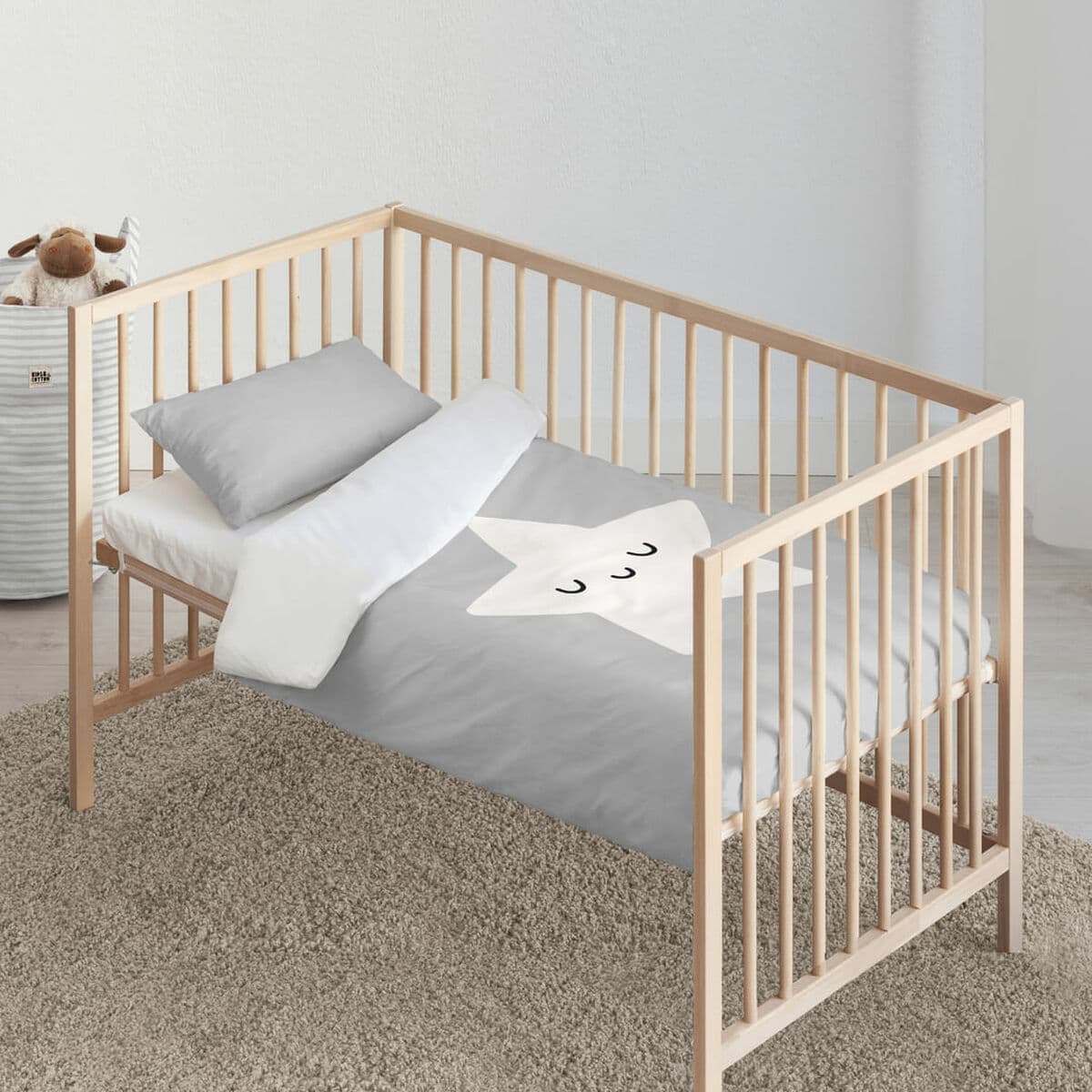 Nordic cover Kids&Cotton Nadir Grey 115 x 145 cm