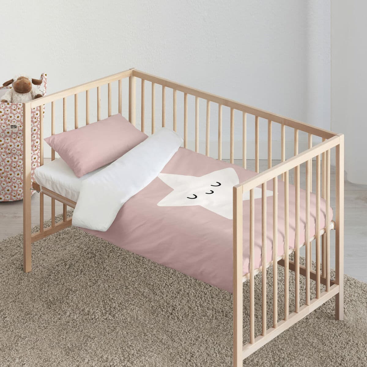 Nordic cover Kids&Cotton Nadir Pink 115 x 145 cm