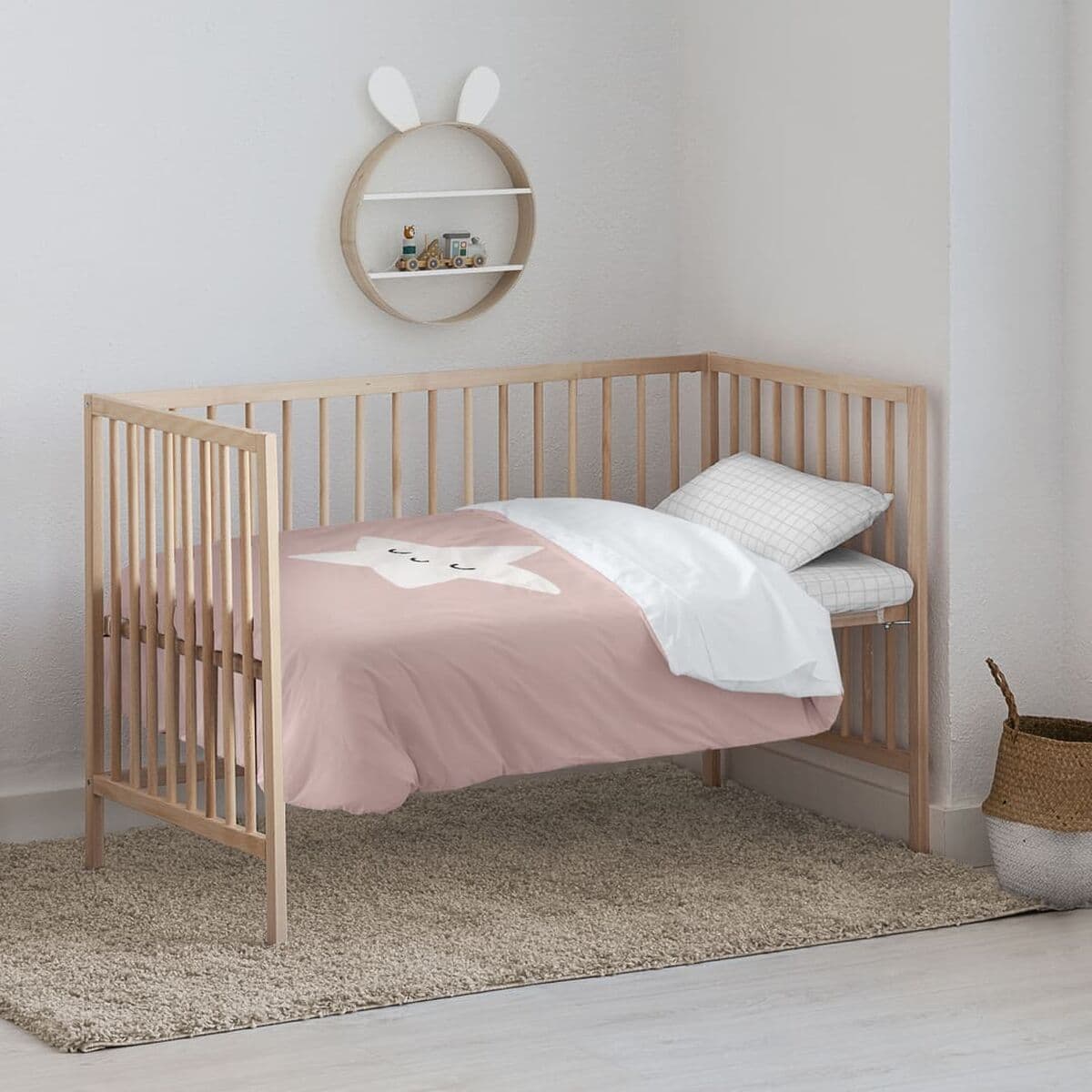 Nordic cover Kids&Cotton Nadir Pink 115 x 145 cm