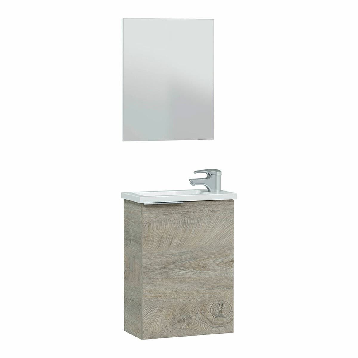 Shelf with hanger and mirror Forés Brown