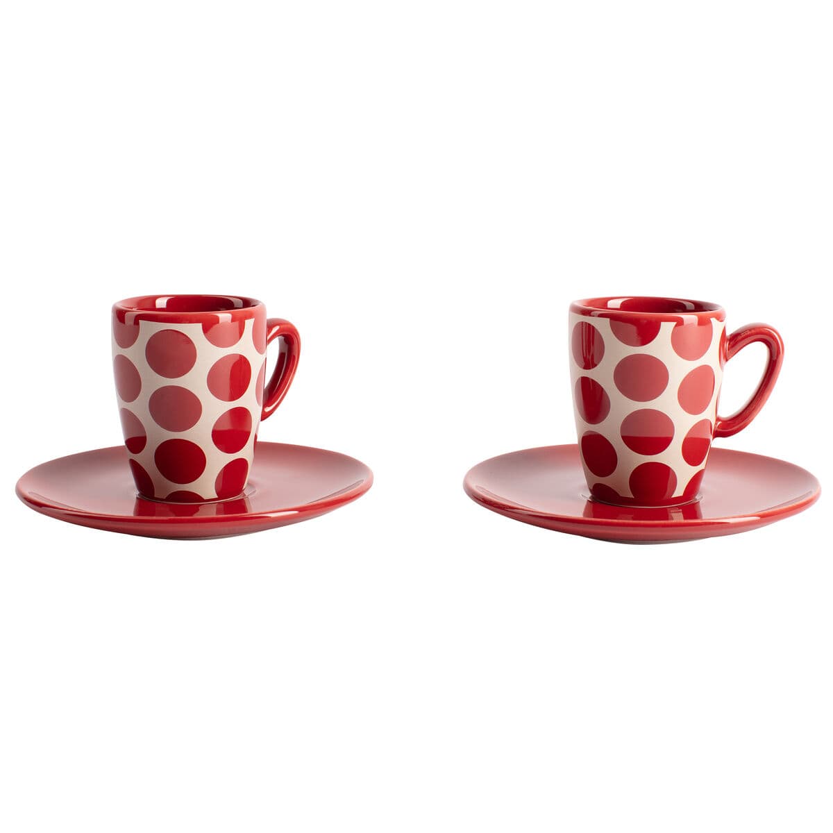 Coffee Set Benetton Red Stoneware Mouse 4 Pieces