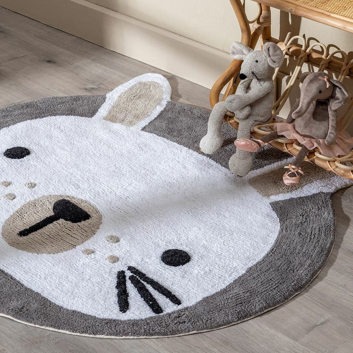 Playmat 100% cotton Rabbit 100 cm 100 x 100 x 1 cm
