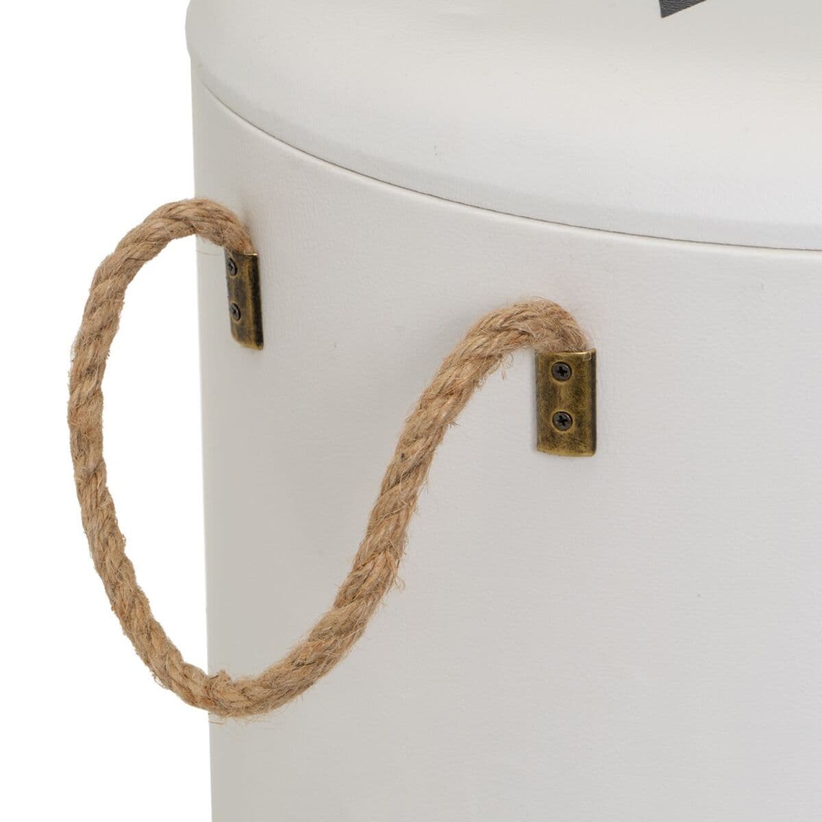 Stool with storage White Black Purple 40 x 40 x 42 cm