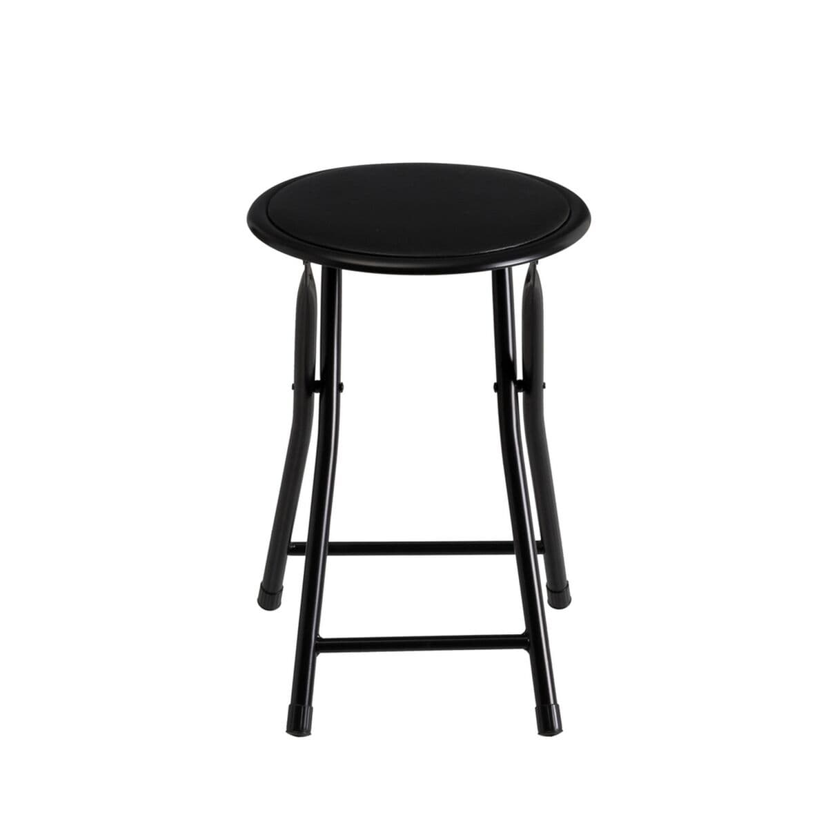 Stool Black Polyurethane PVC Iron 30 x 30 x 45 cm