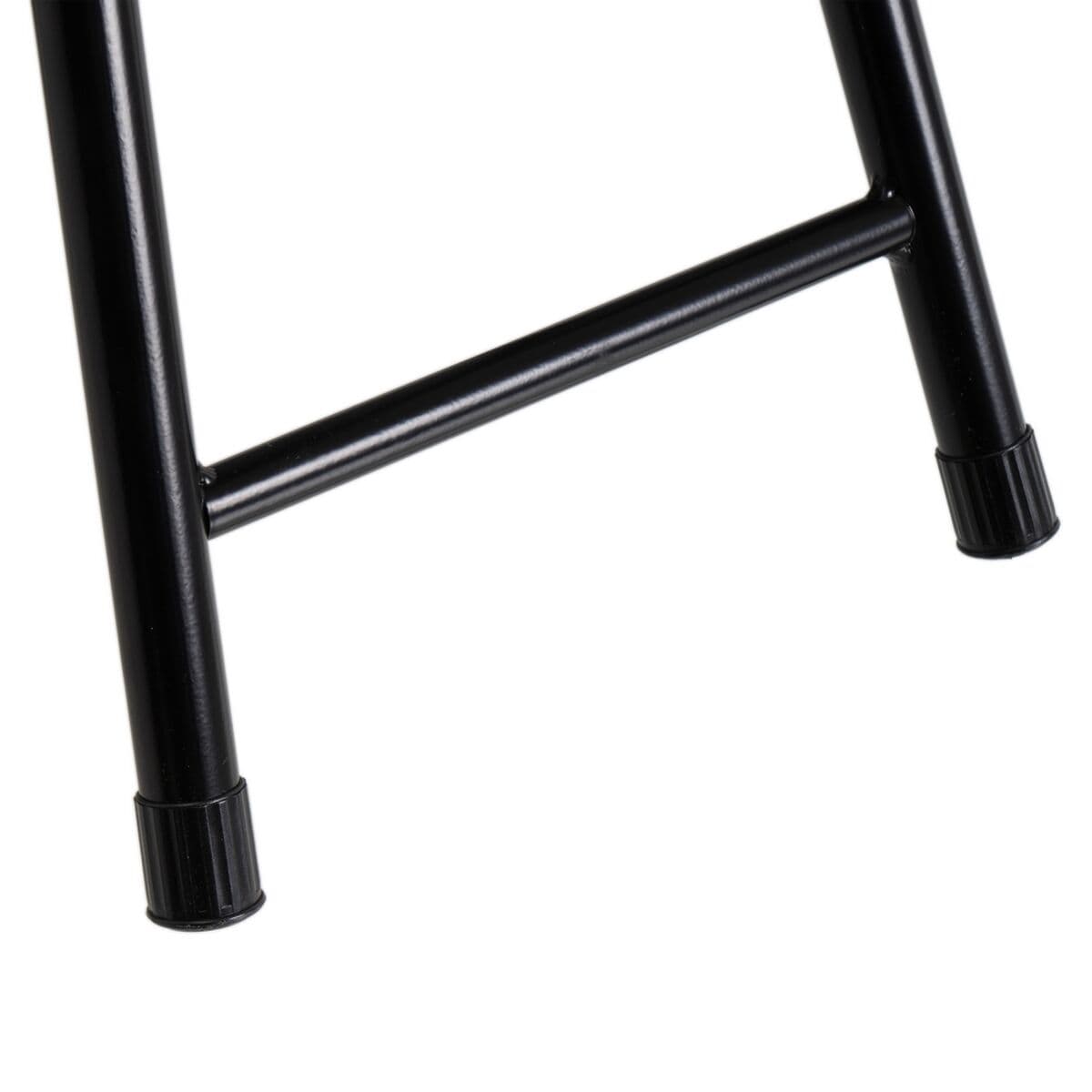 Stool Black Polyurethane PVC Iron 30 x 30 x 45 cm