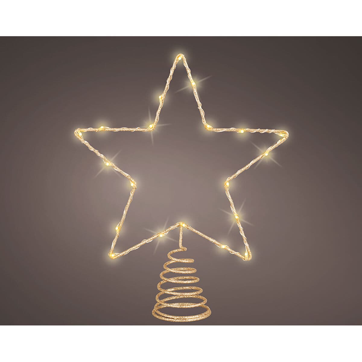 Christmas star Lumineo Golden Metal 27 x 22 x 5 cm