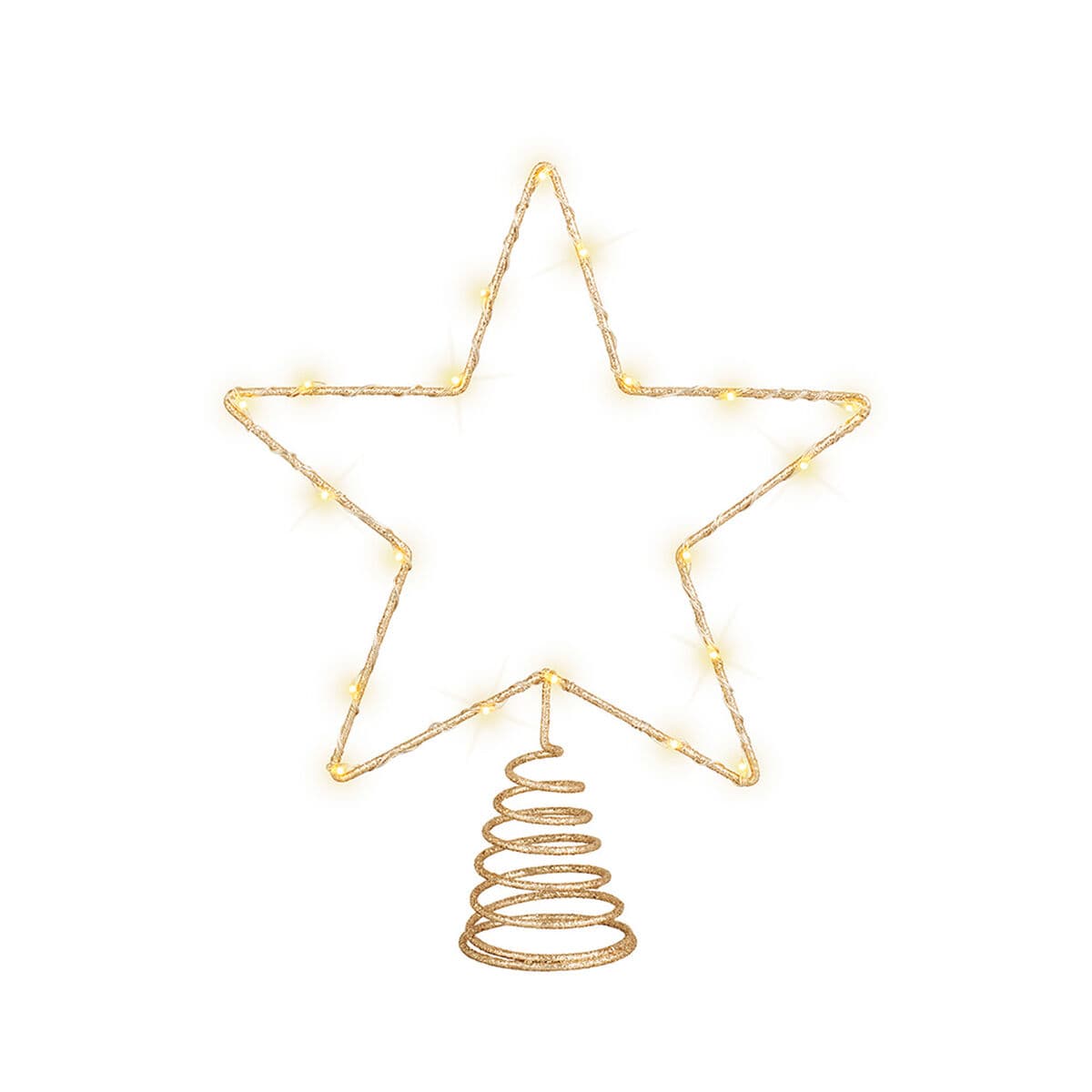 Christmas star Lumineo Golden Metal 27 x 22 x 5 cm