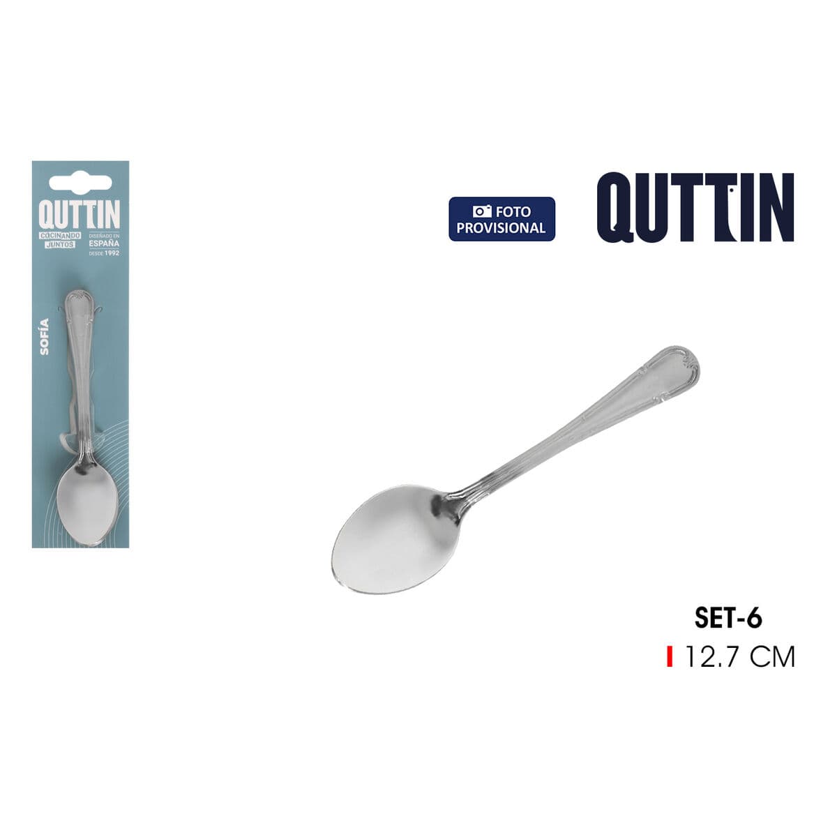 Teaspoon Quttin Sofia 6 Pieces 12 Units