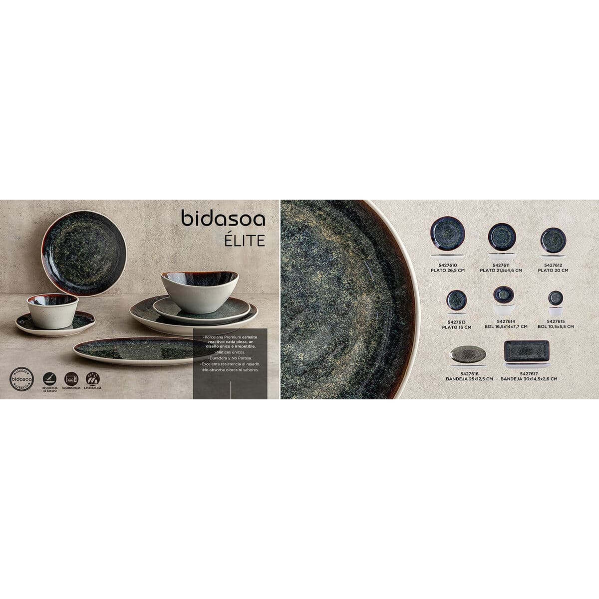 Plate Bidasoa Elite Brown Ceramic Ø 16 cm Bread (6 Units)
