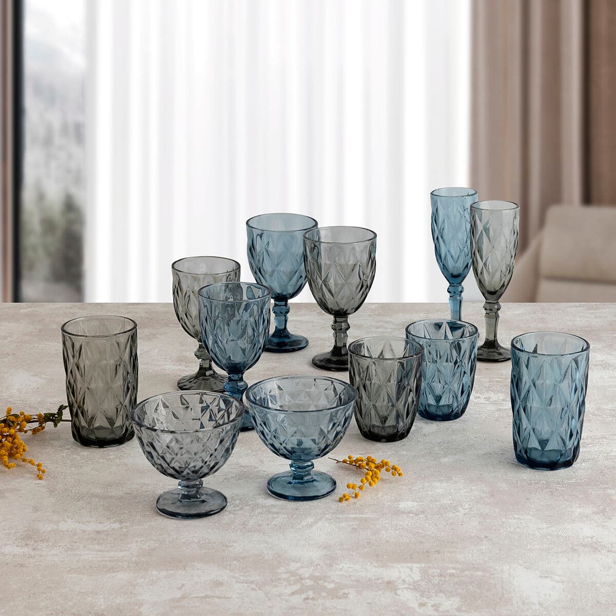Wineglass Quid Maia Blue Glass 235 ml (6 Units)