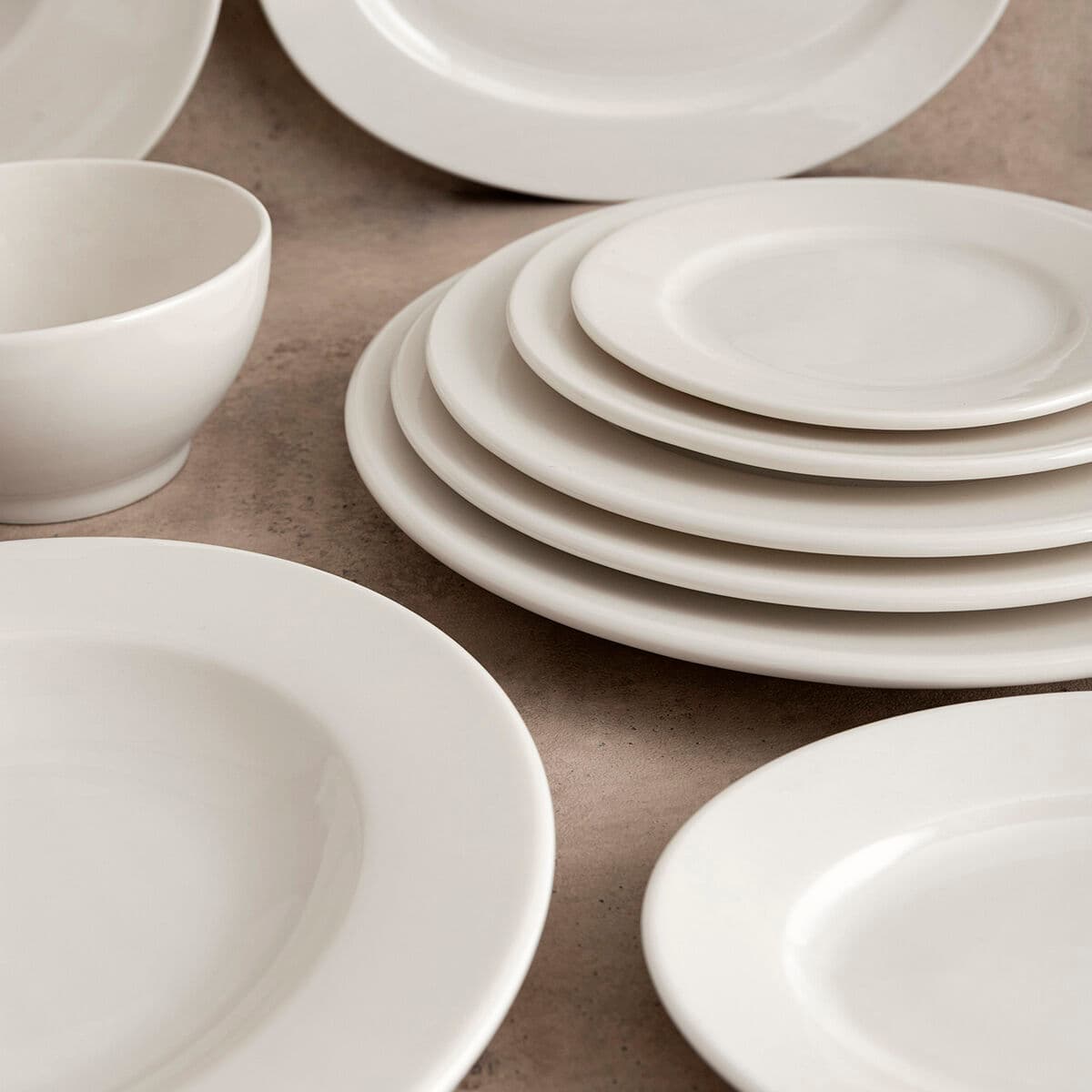 Plate Bidasoa Serenity Hydrozero White Ceramic Ø 13 cm Coffee (6 Units)
