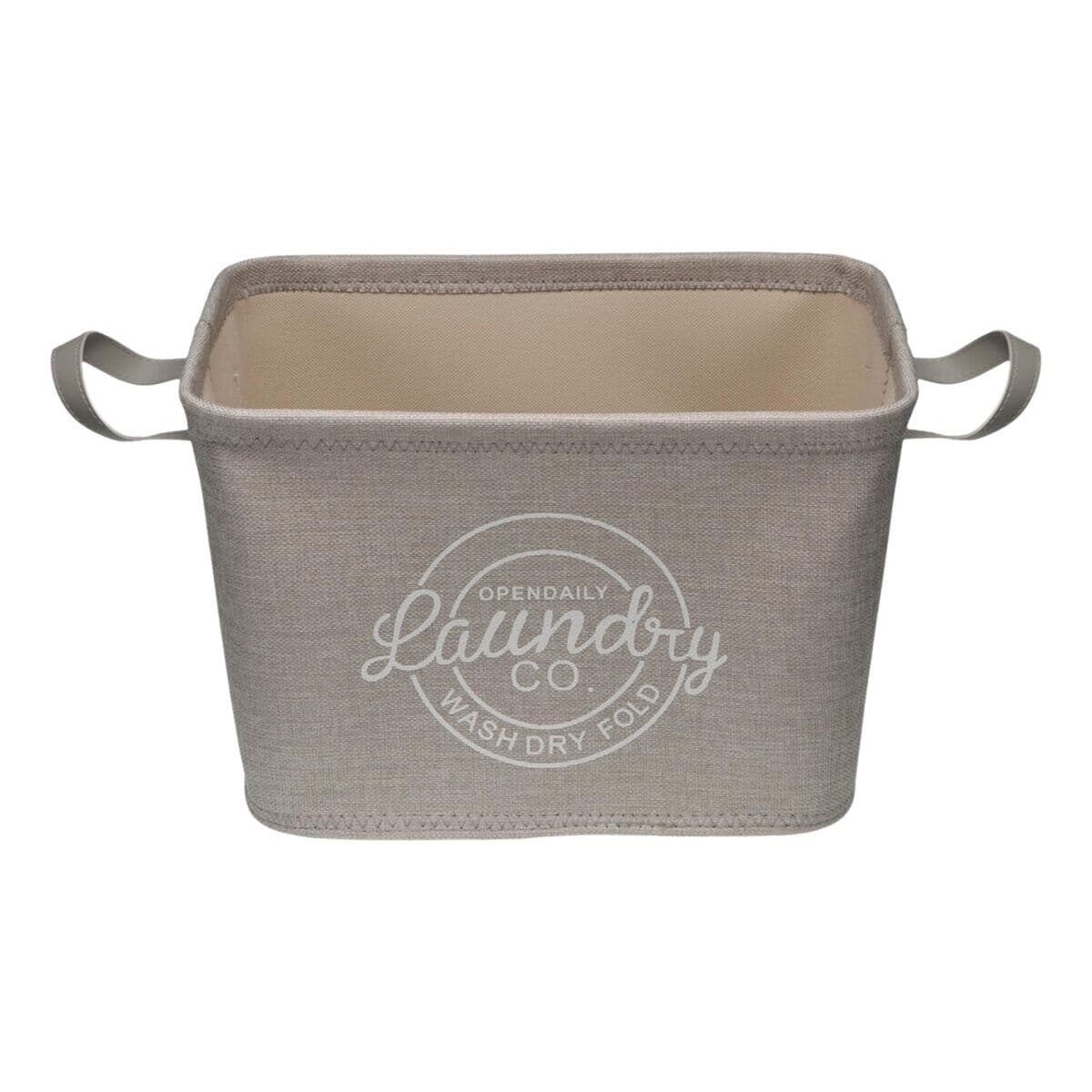 Laundry basket Versa Grey Polyester PVC Metal EVA 38 x 25 x 26 cm
